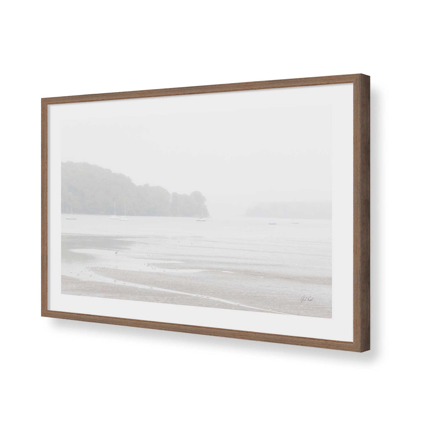 [Color:Walnut], Picture of art in a Walnut frame of the corner