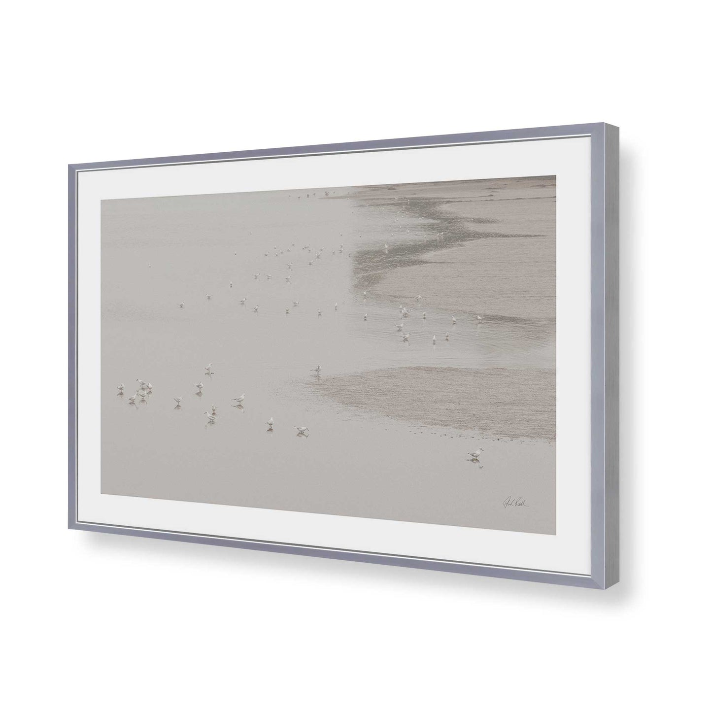 [Color:Polished Chrome], Picture of art in a Polished Chrome frame of the corner