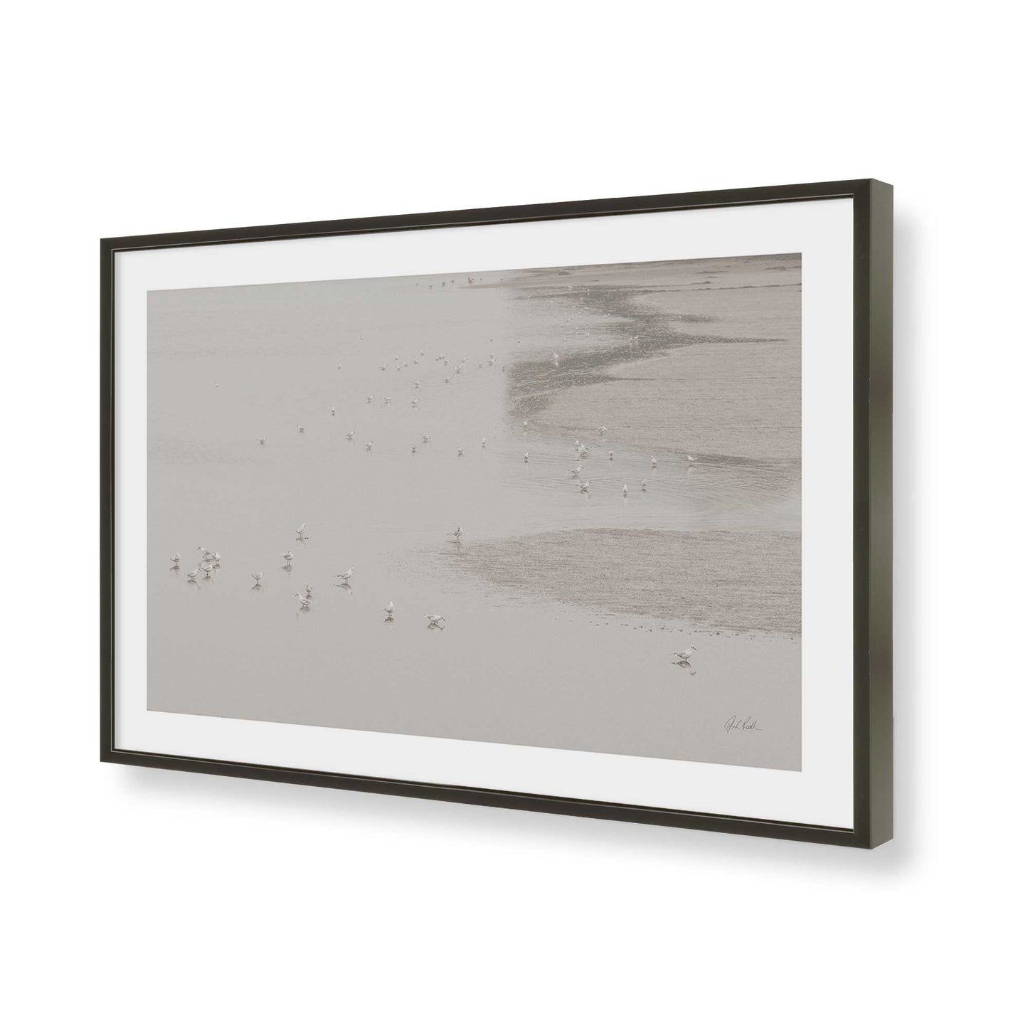 [Color:Satin Black], Picture of art in a Satin Black frame of the corner