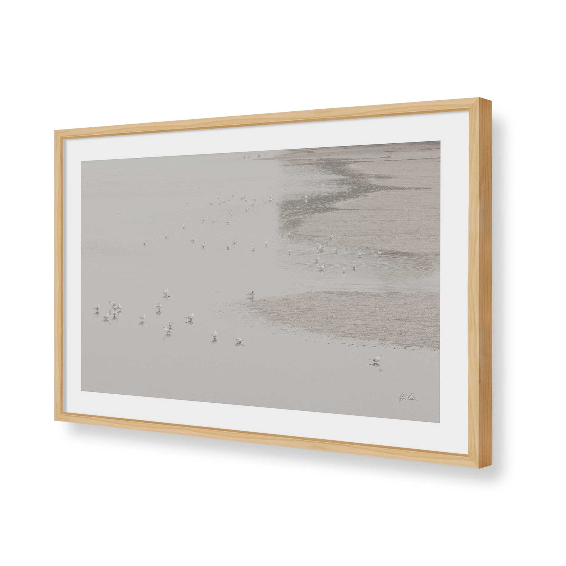 [Color:American Maple], Picture of art in a American Maple frame of the corner