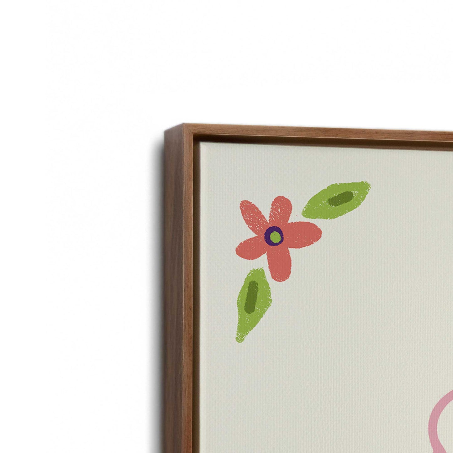 [Color:Walnut], Picture of art in a Walnut frame at an angle