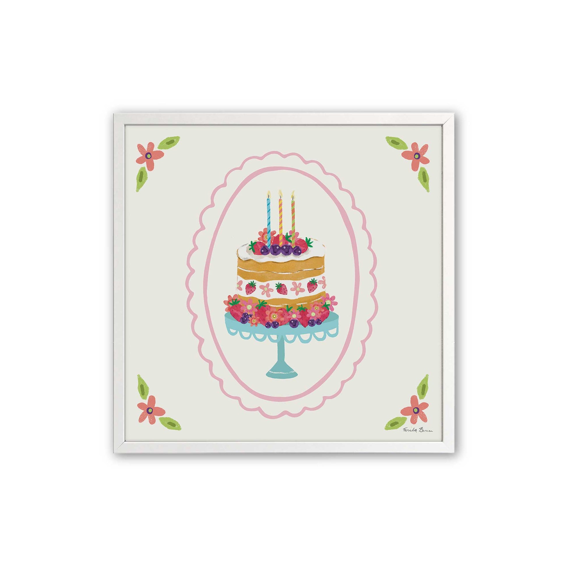 [Color:Opaque White], Picture of art in an Opaque White frame