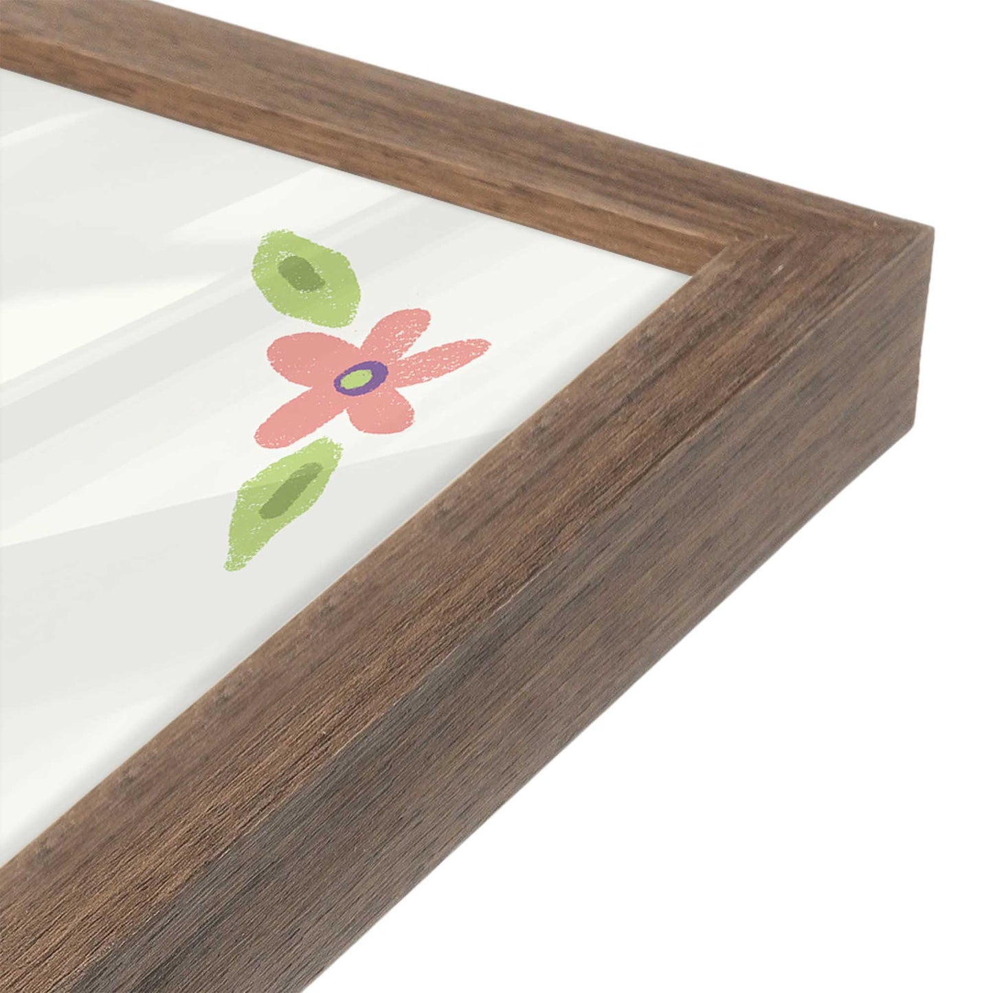 [Color:Walnut], Picture of art in a Walnut frame at an angle