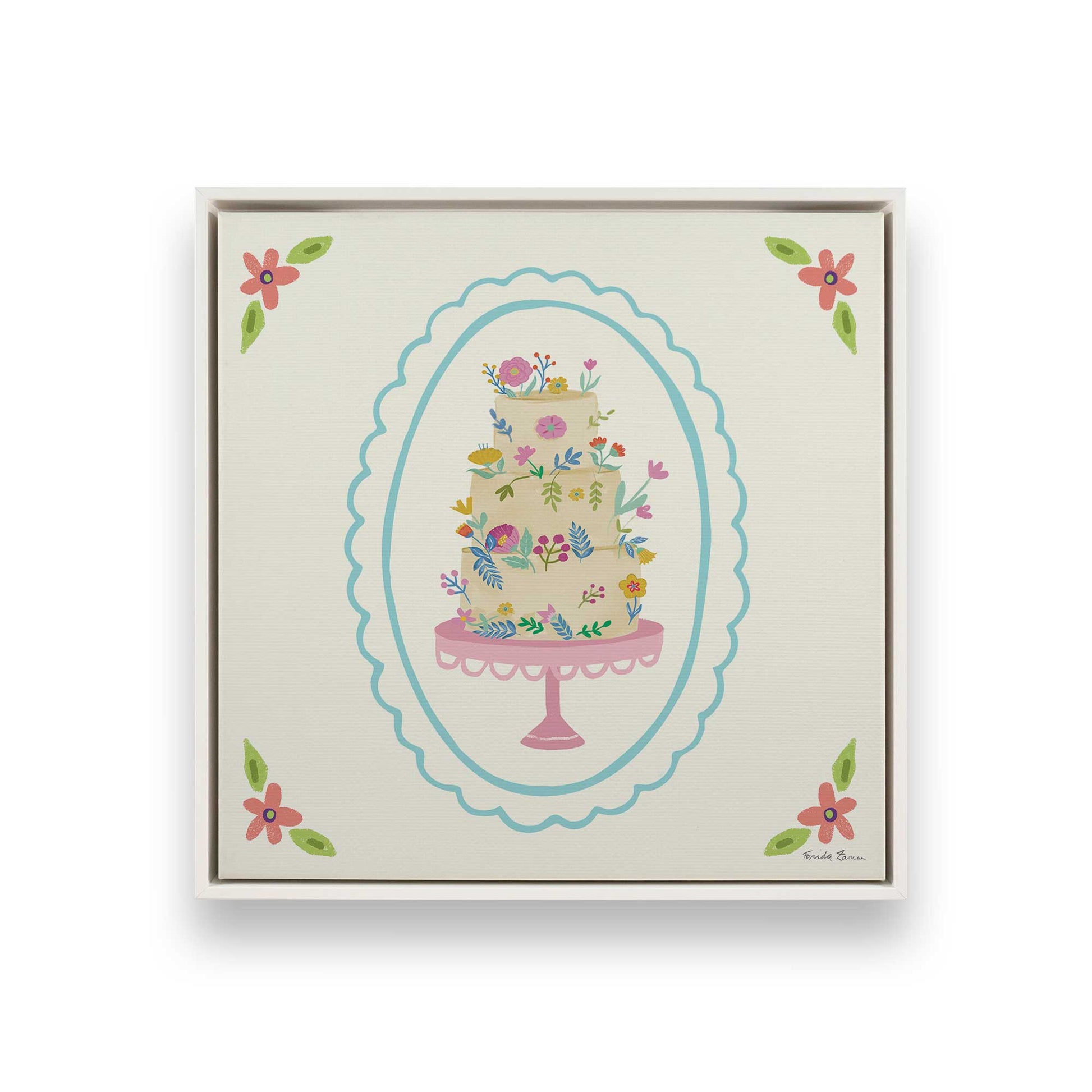 [Color:Opaque White], Picture of art in a White frame