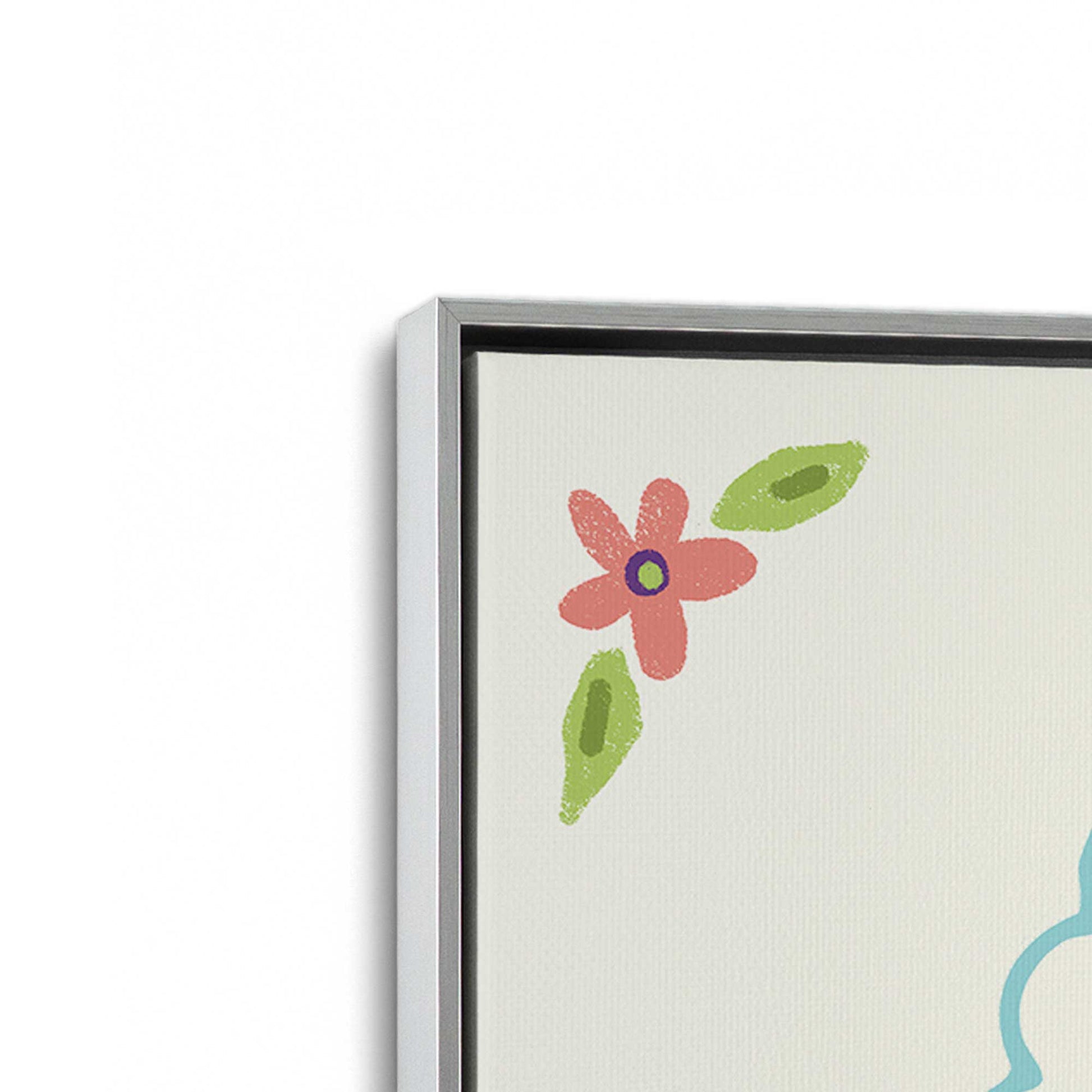 [Color:Polished Chrome], Picture of art in a Polished Chrome frame at an angle