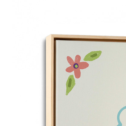 [Color:American Maple], Picture of art in a American Maple frame at an angle