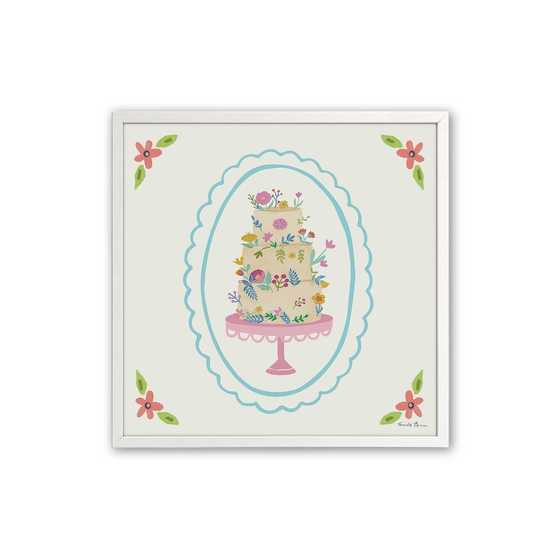 [Color:Opaque White], Picture of art in an Opaque White frame
