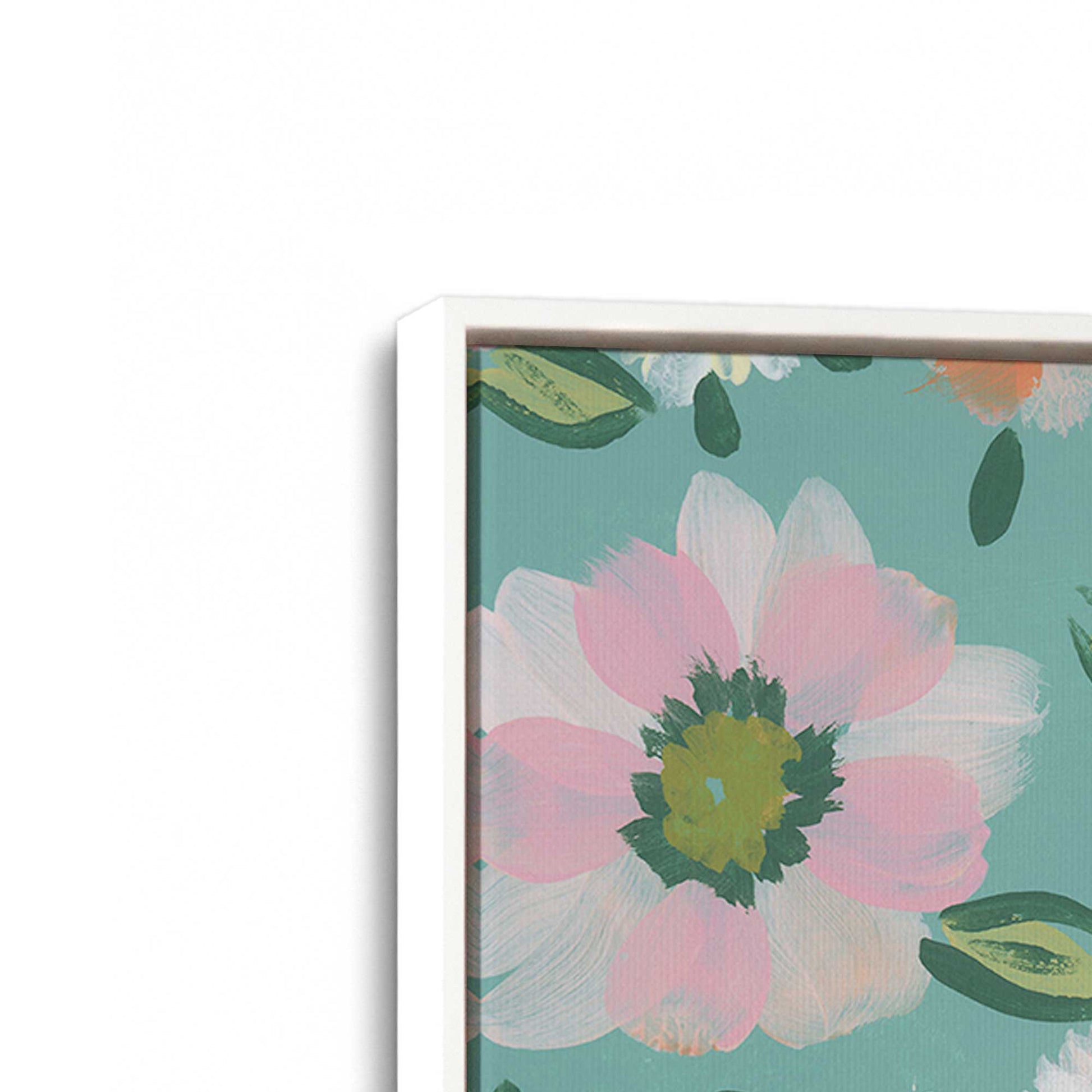 [Color:Opaque White], Picture of art in a White frame at an angle