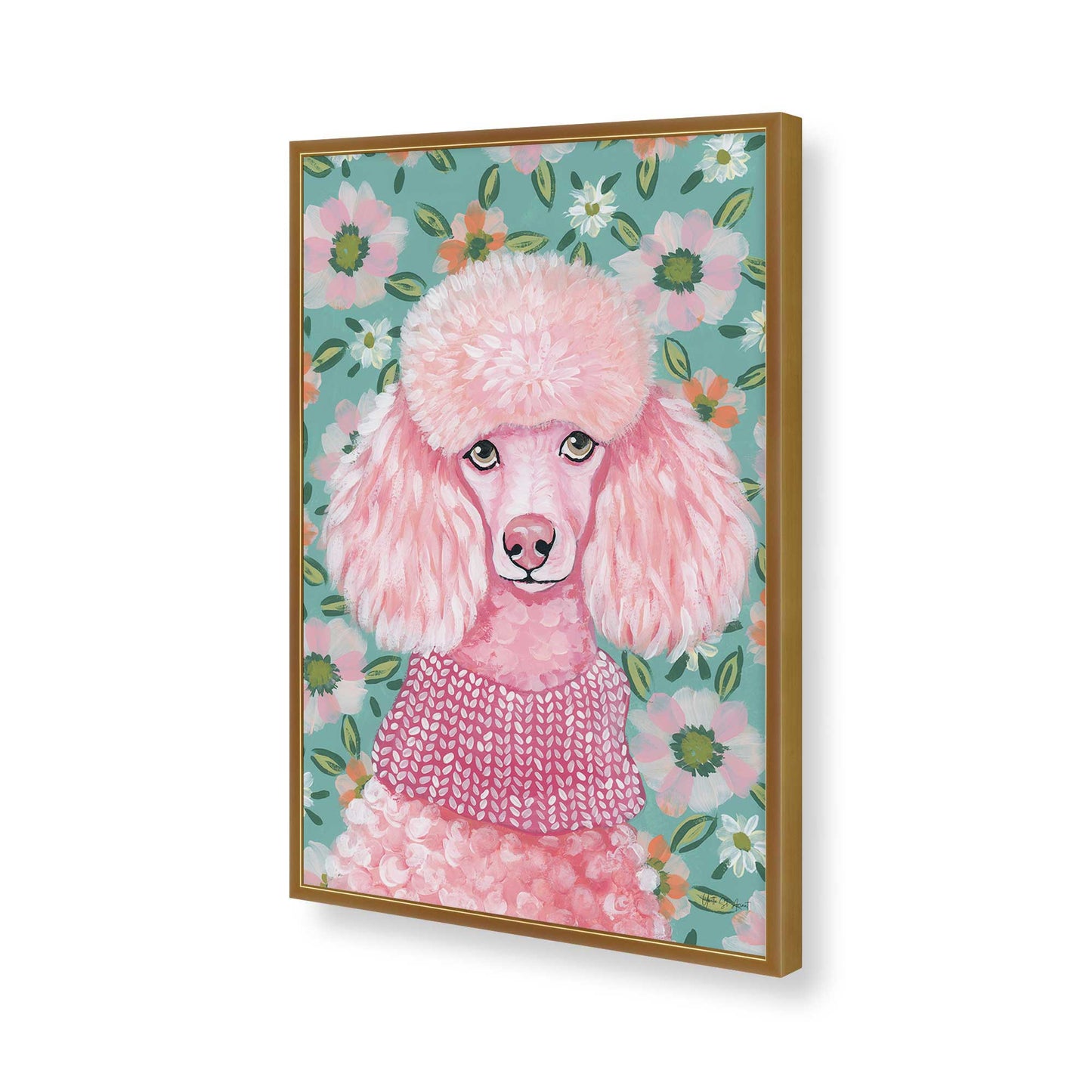 [Color:Polished Gold], Picture of art in a Polished Gold frame of the corner