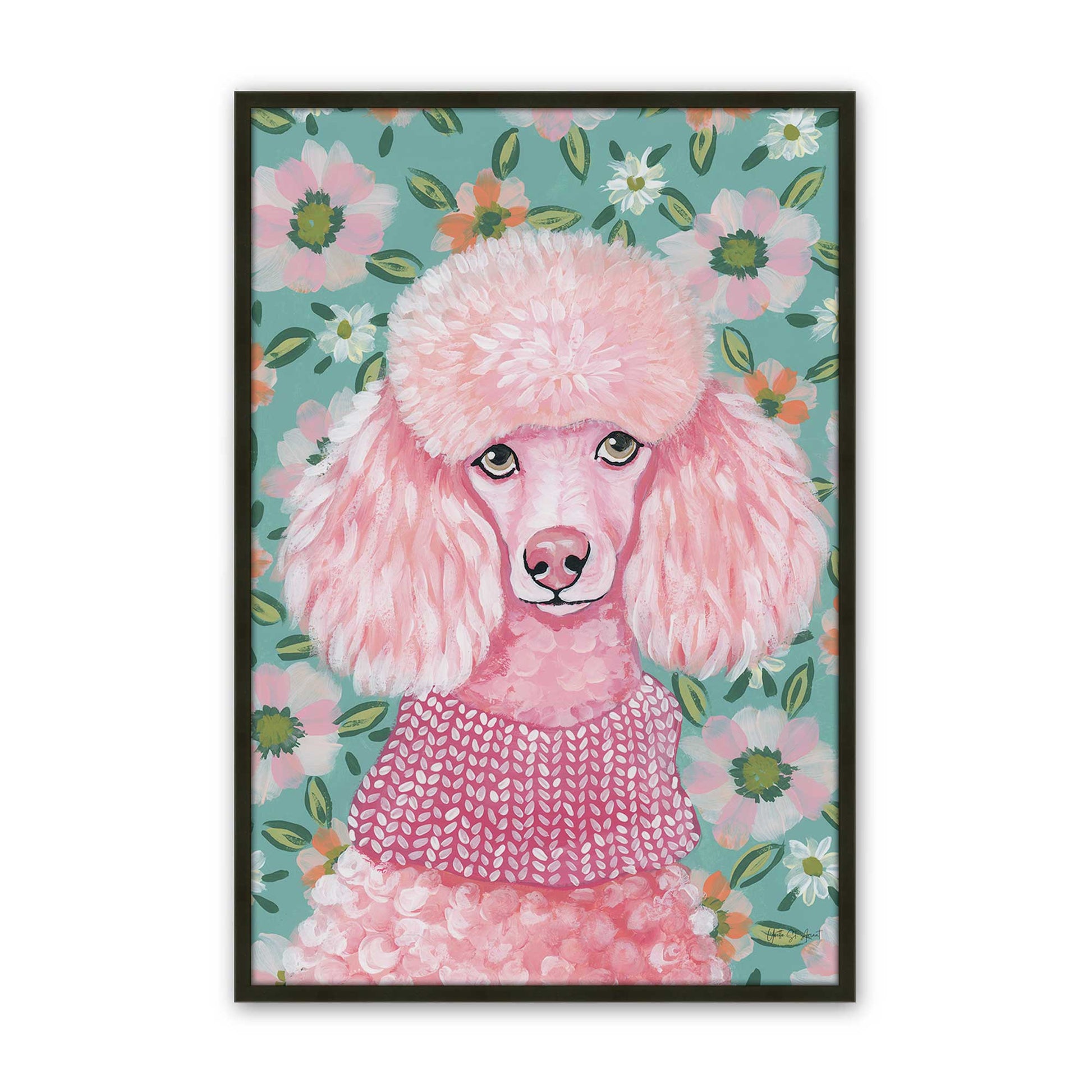 [Color:Satin Black], Picture of art in a Satin Black frame