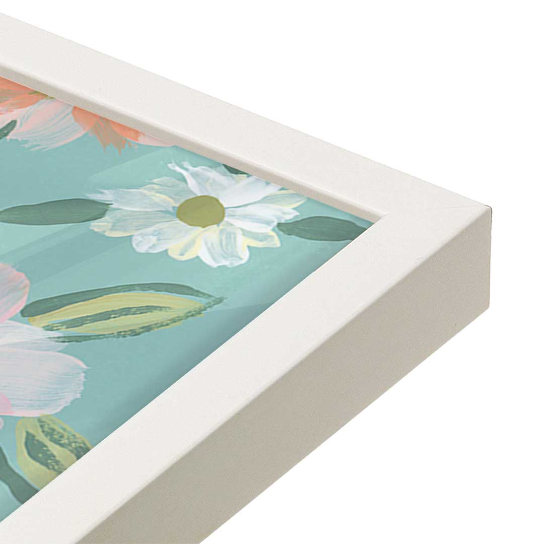 [Color:Opaque White], Picture of art in a Opaque White frame at an angle