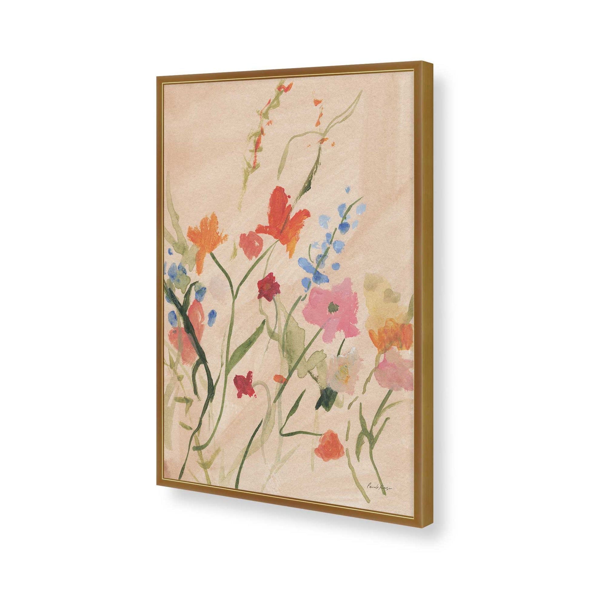 [Color:Polished Gold], Picture of art in a Polished Gold frame of the corner