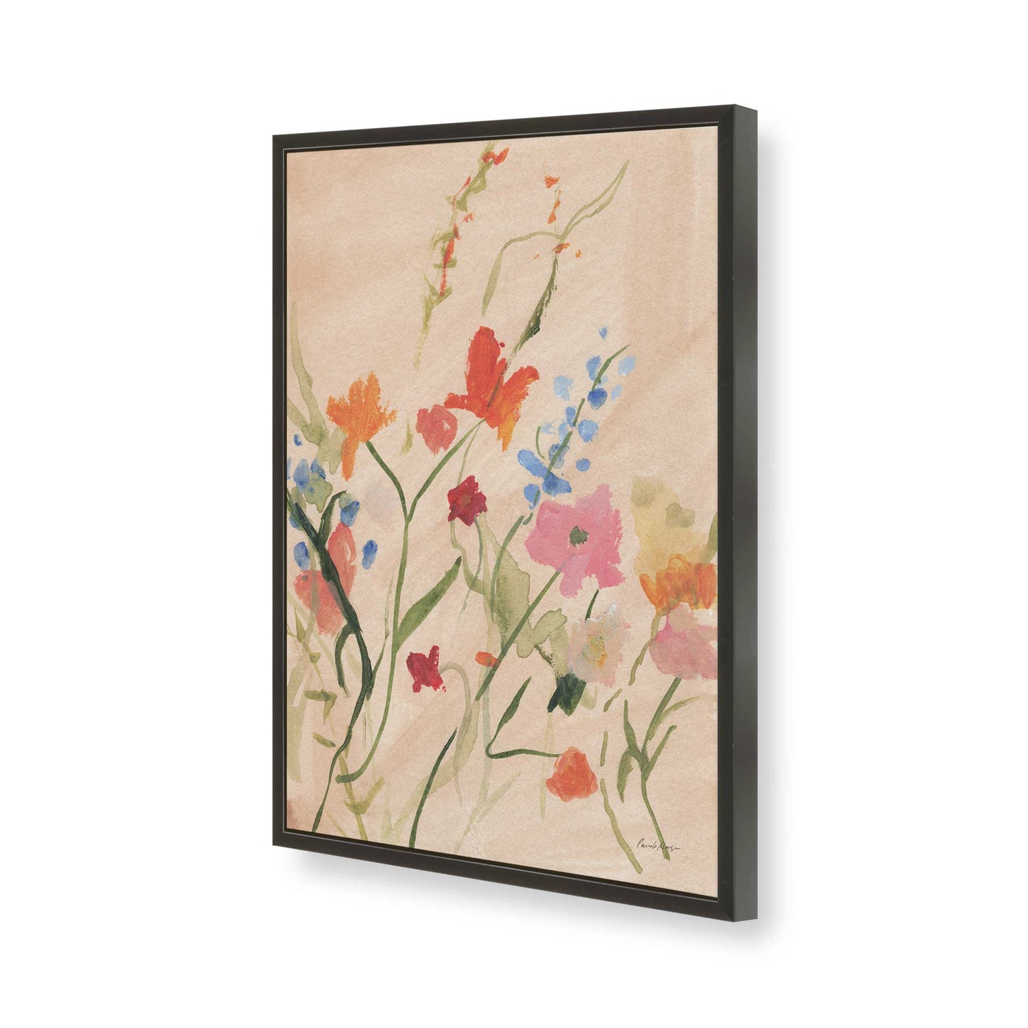 [Color:Satin Black], Picture of art in a Satin Black frame of the corner