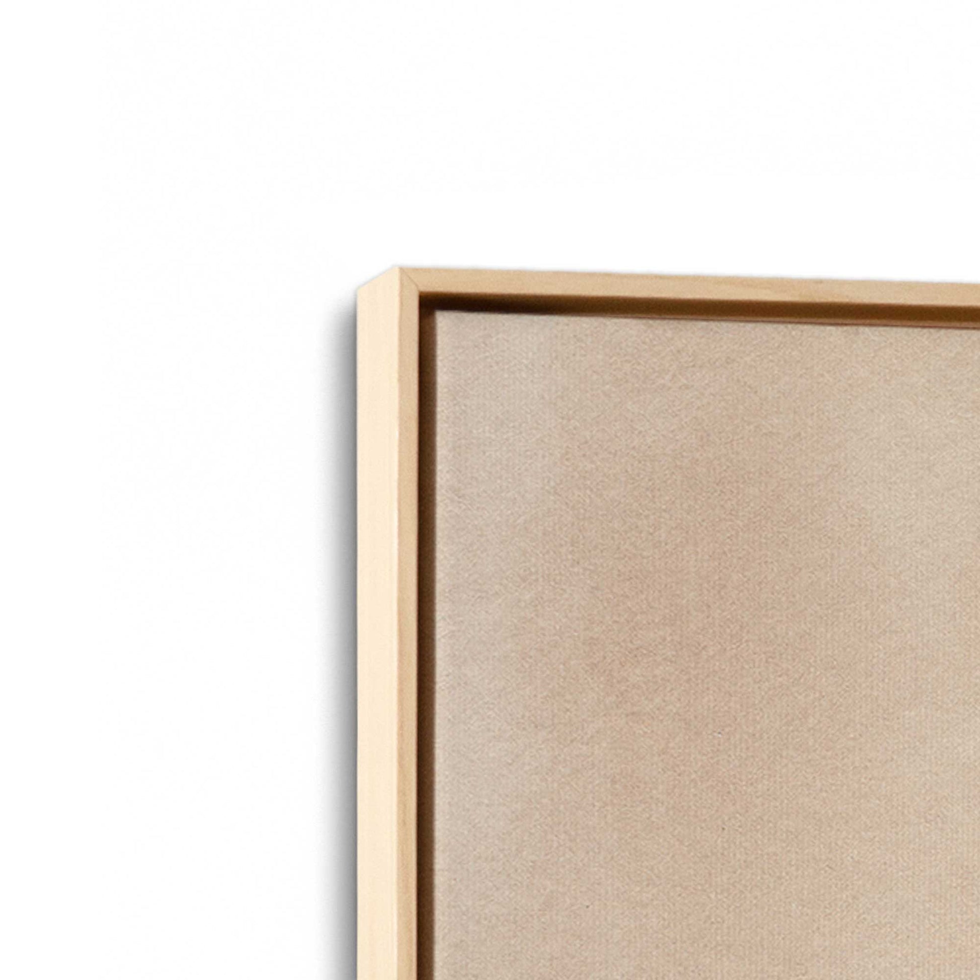[Color:American Maple], Picture of art in a American Maple frame at an angle
