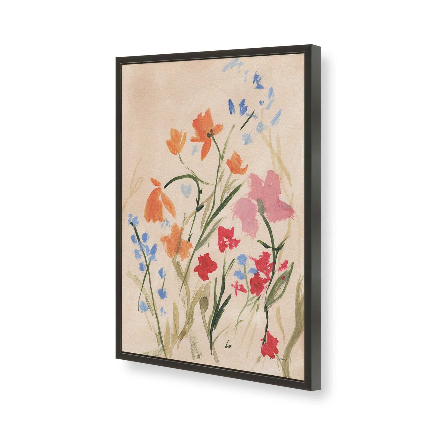 [Color:Satin Black], Picture of art in a Satin Black frame of the corner