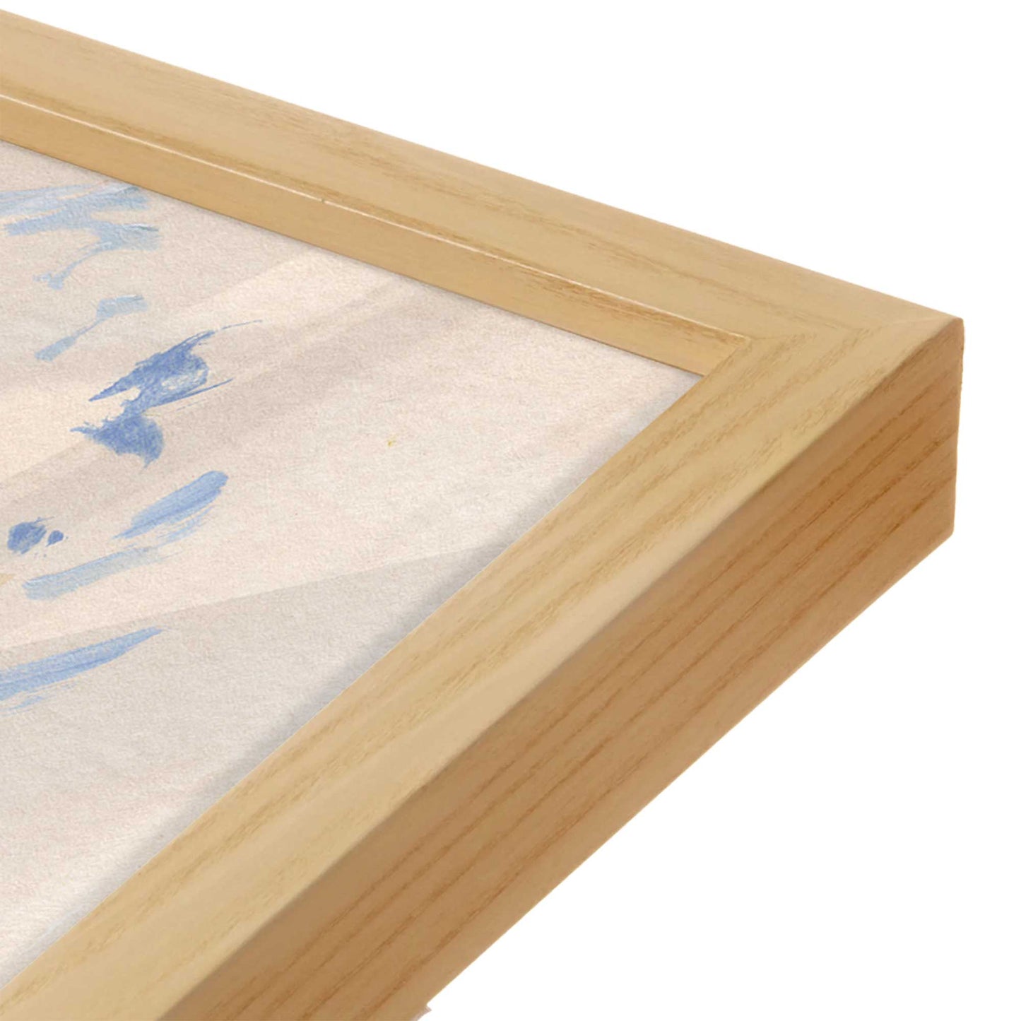 [Color:American Maple], Picture of art in a American Maple frame at an angle