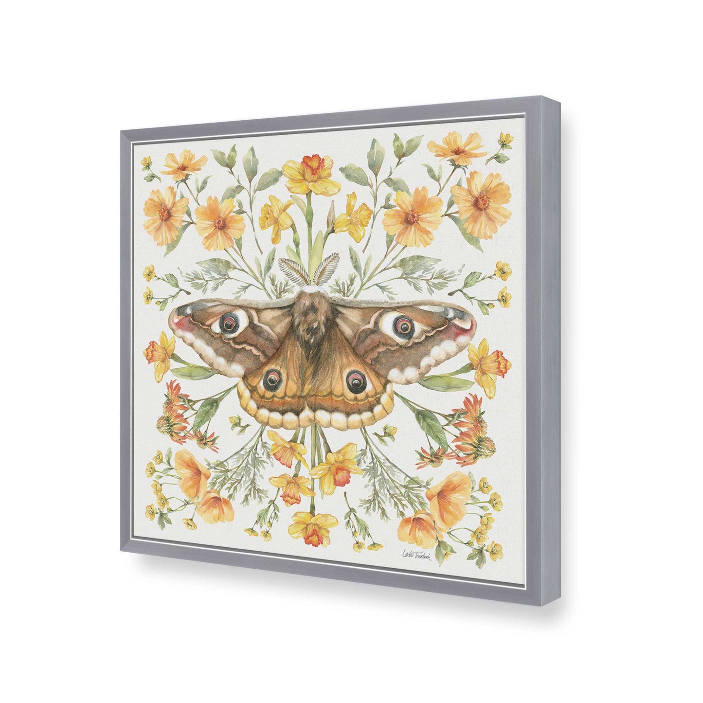 [Color:Polished Chrome], Picture of art in a Polished Chrome frame of the corner