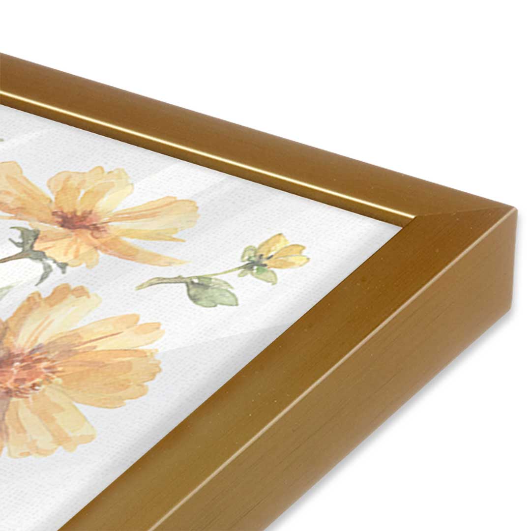 [Color:Polished Gold], Picture of art in a Polished Gold frame at an angle