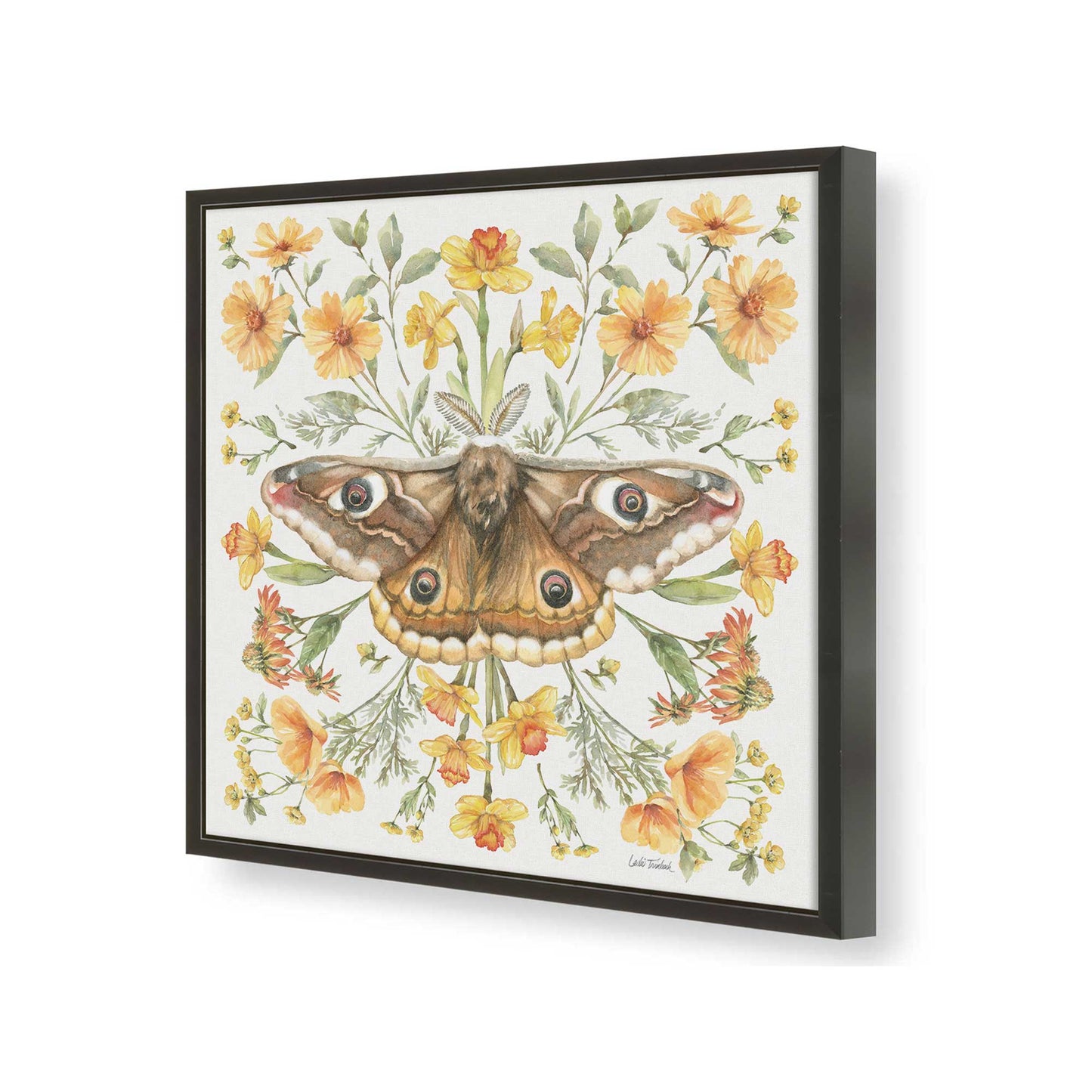 [Color:Satin Black], Picture of art in a Satin Black frame of the corner
