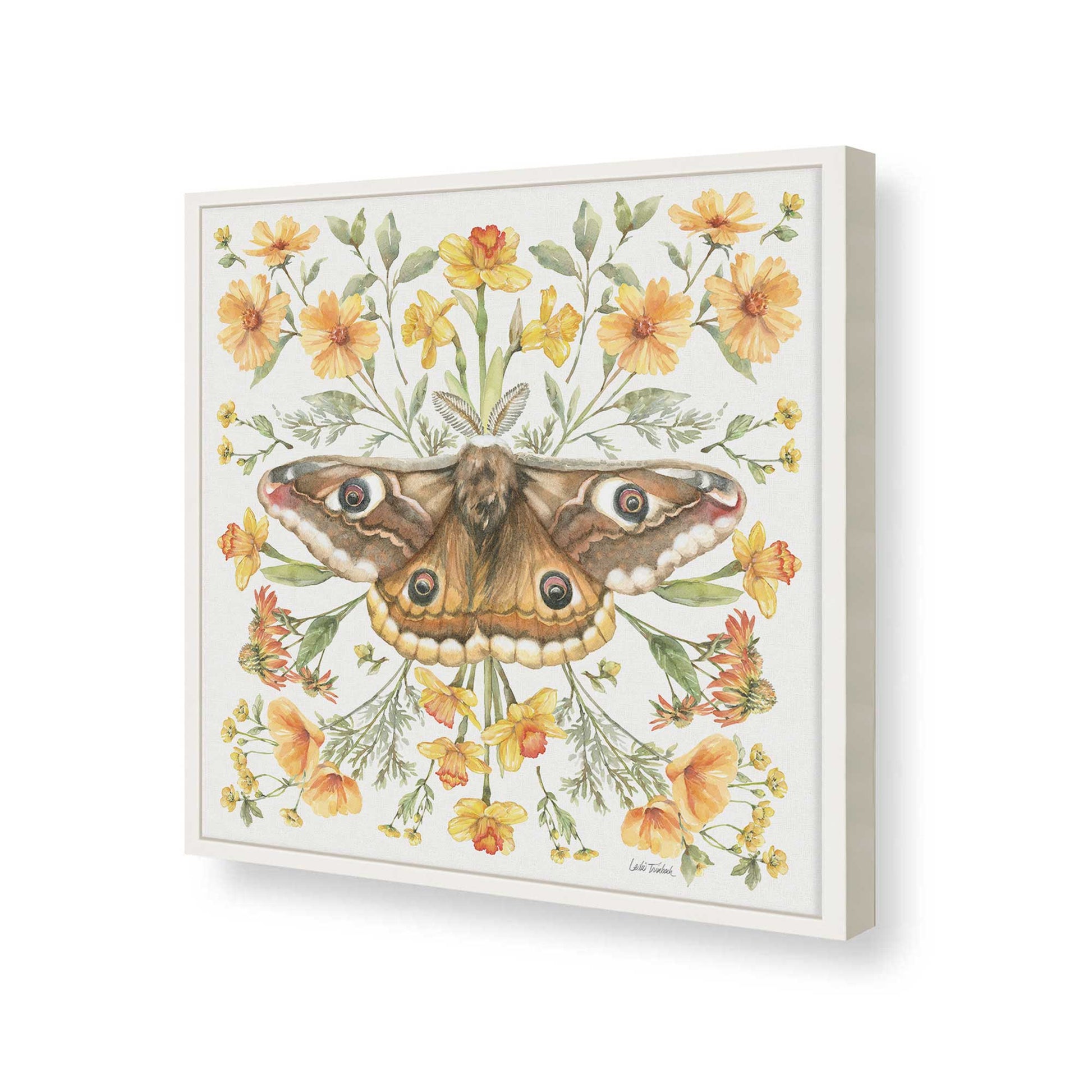 [Color:Opaque White], Picture of art in a Opaque White frame of the corner