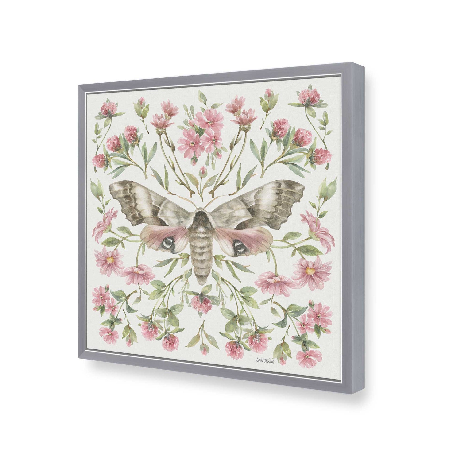 [Color:Polished Chrome], Picture of art in a Polished Chrome frame of the corner