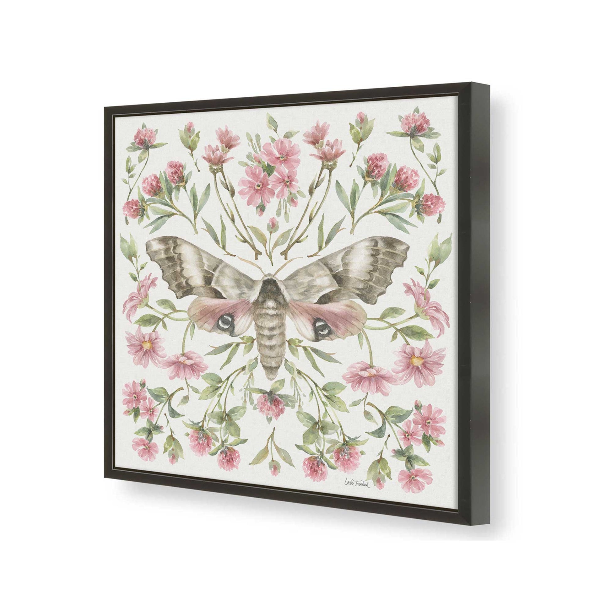 [Color:Satin Black], Picture of art in a Satin Black frame of the corner