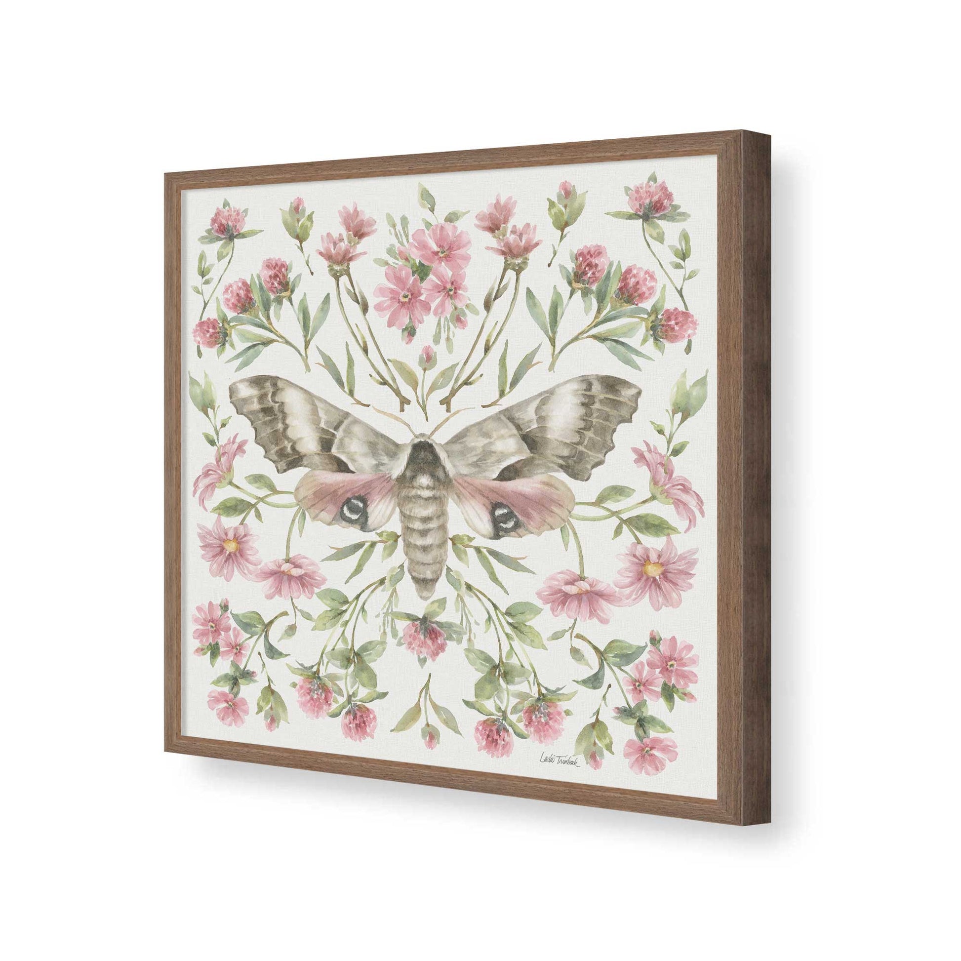 [Color:Walnut], Picture of art in a Walnut frame of the corner