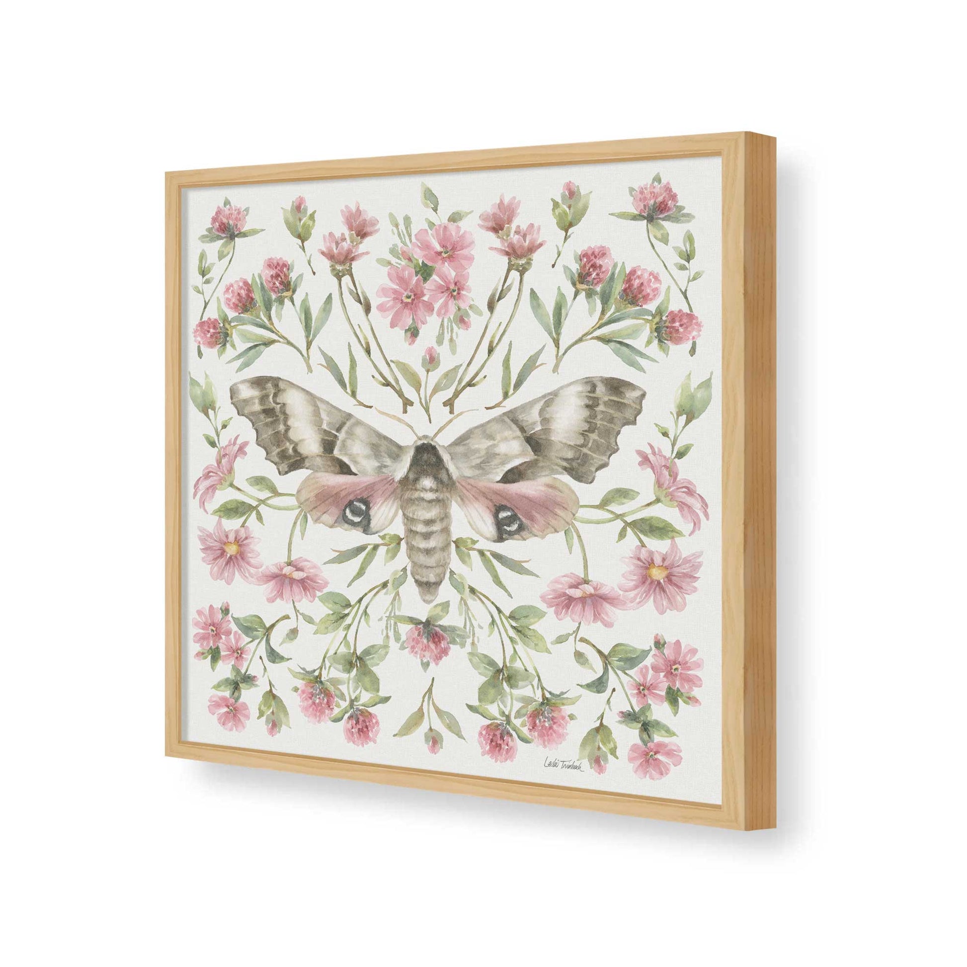 [Color:American Maple], Picture of art in a American Maple frame of the corner