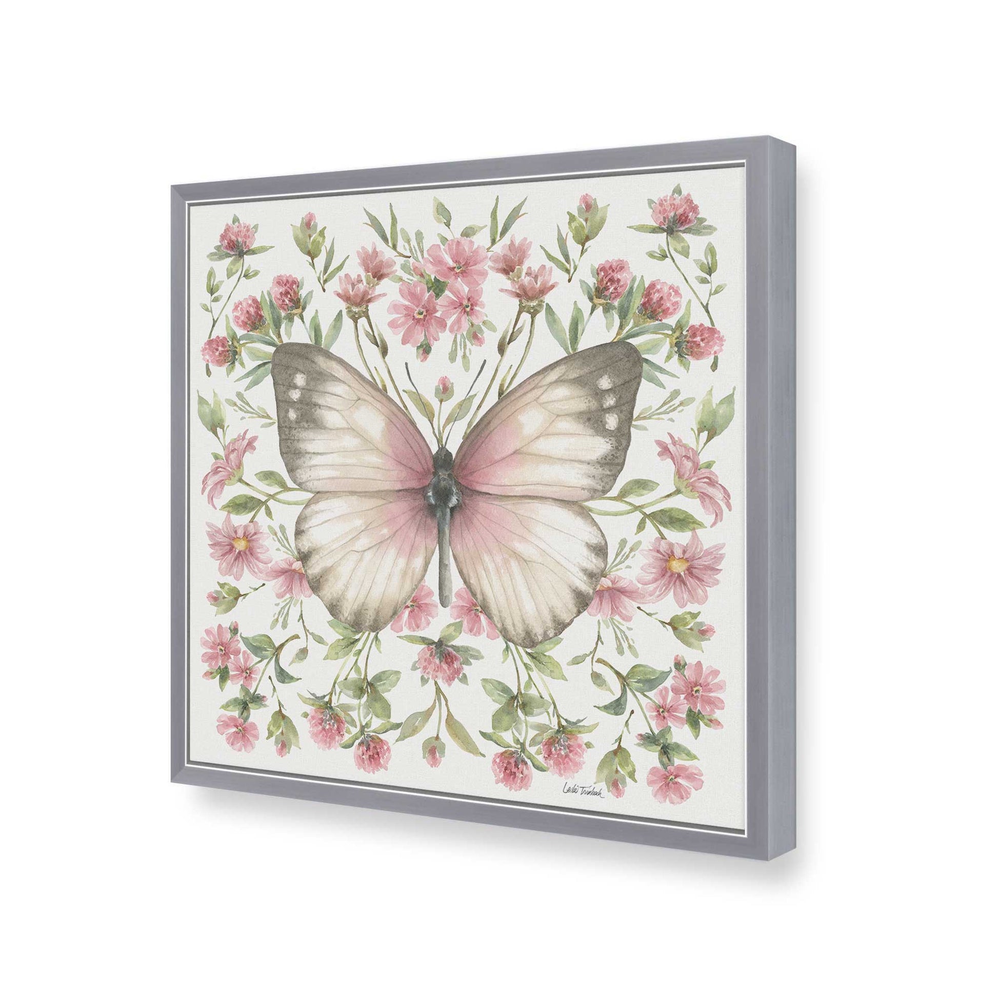 [Color:Polished Chrome], Picture of art in a Polished Chrome frame of the corner
