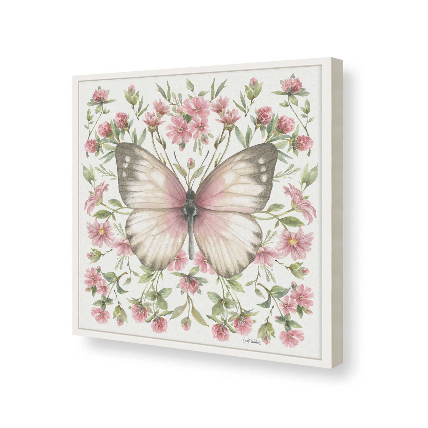 [Color:Opaque White], Picture of art in a Opaque White frame of the corner