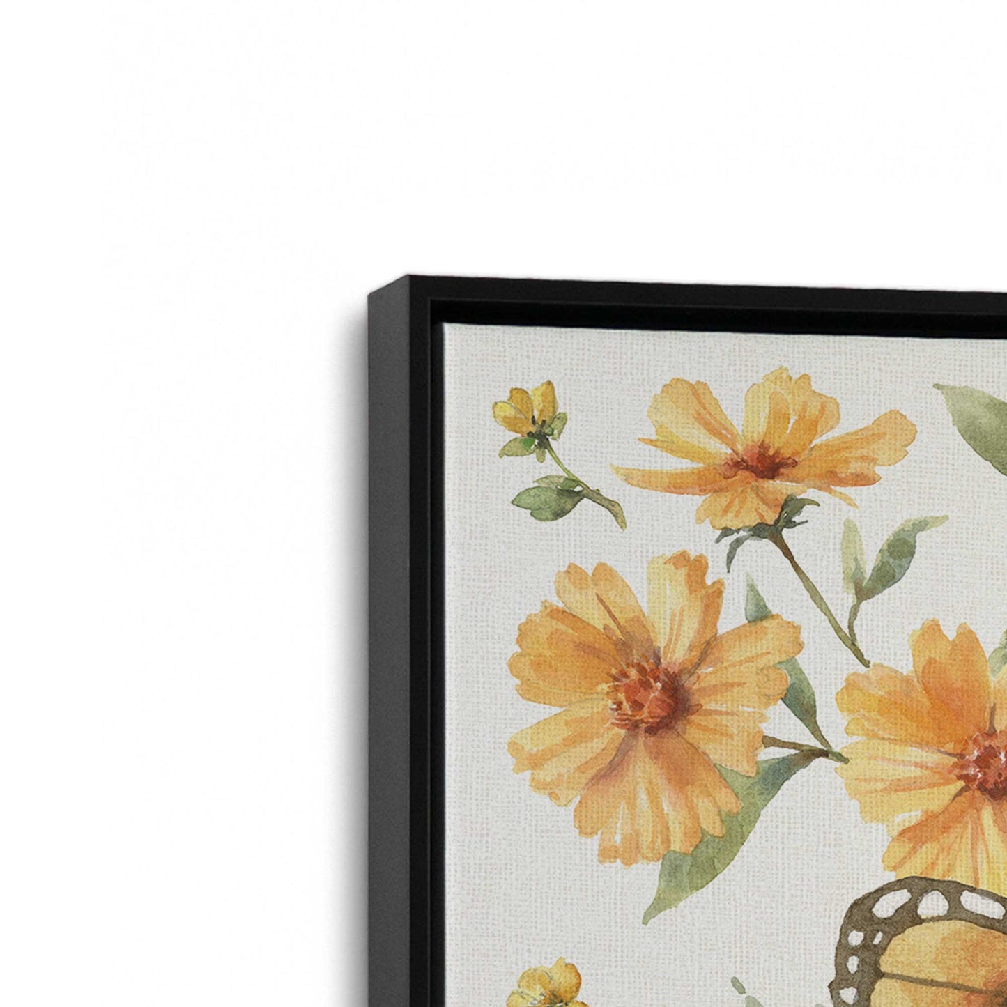 [Color:Satin Black], Picture of art in a Satin Black frame at an angle