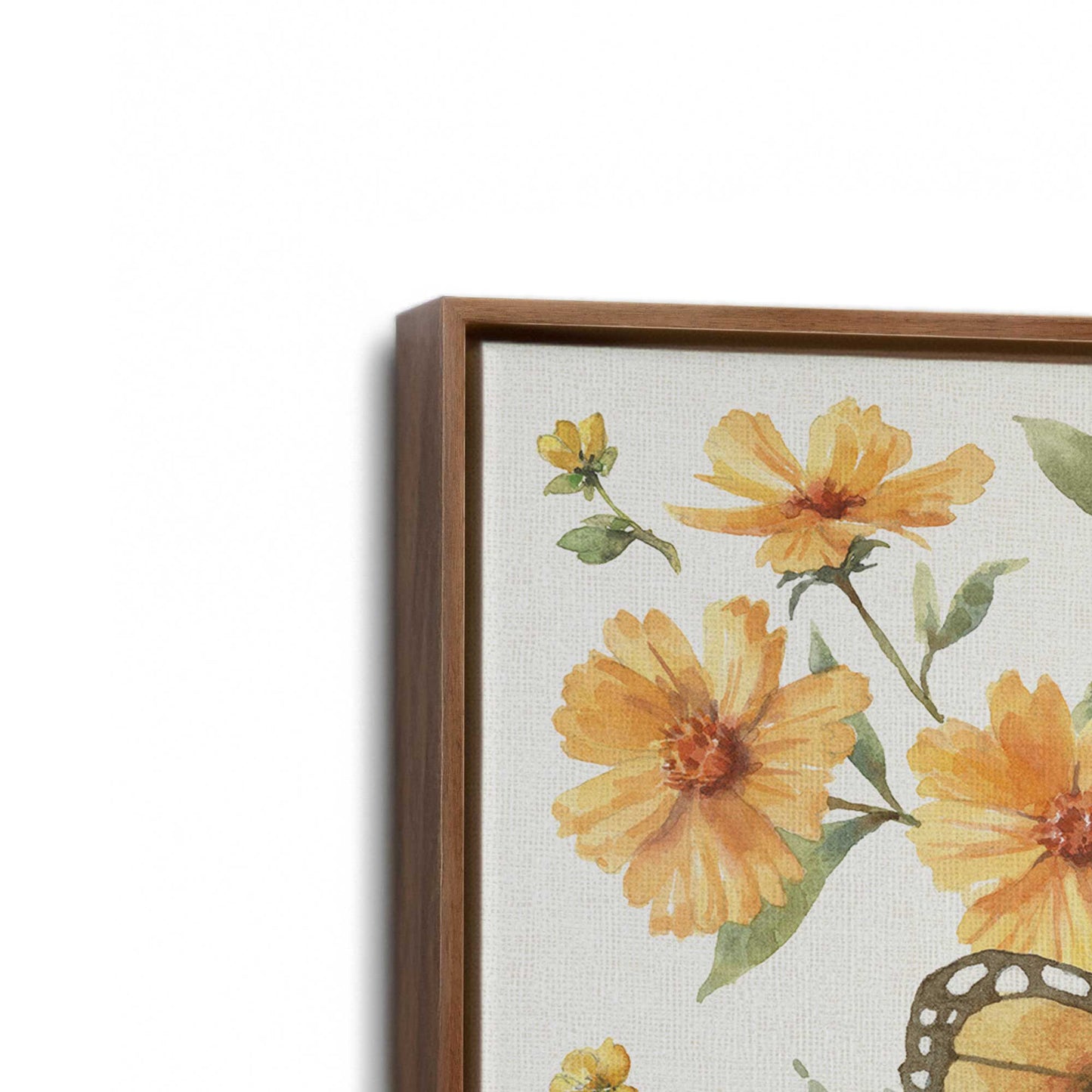 [Color:Walnut], Picture of art in a Walnut frame at an angle