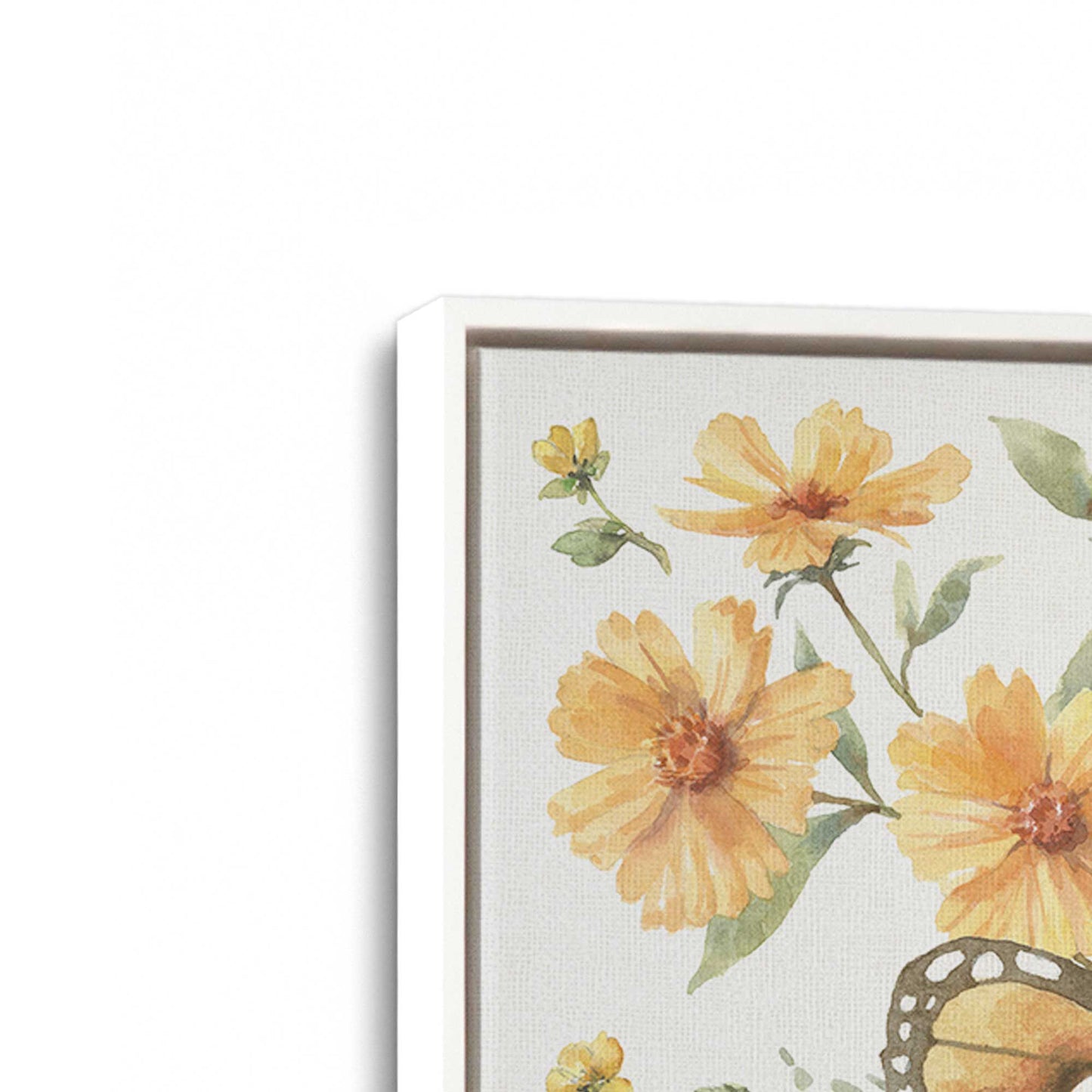 [Color:Opaque White], Picture of art in a White frame at an angle