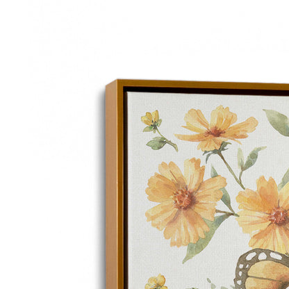 [Color:Polished Gold], Picture of art in a Polished Gold frame at an angle