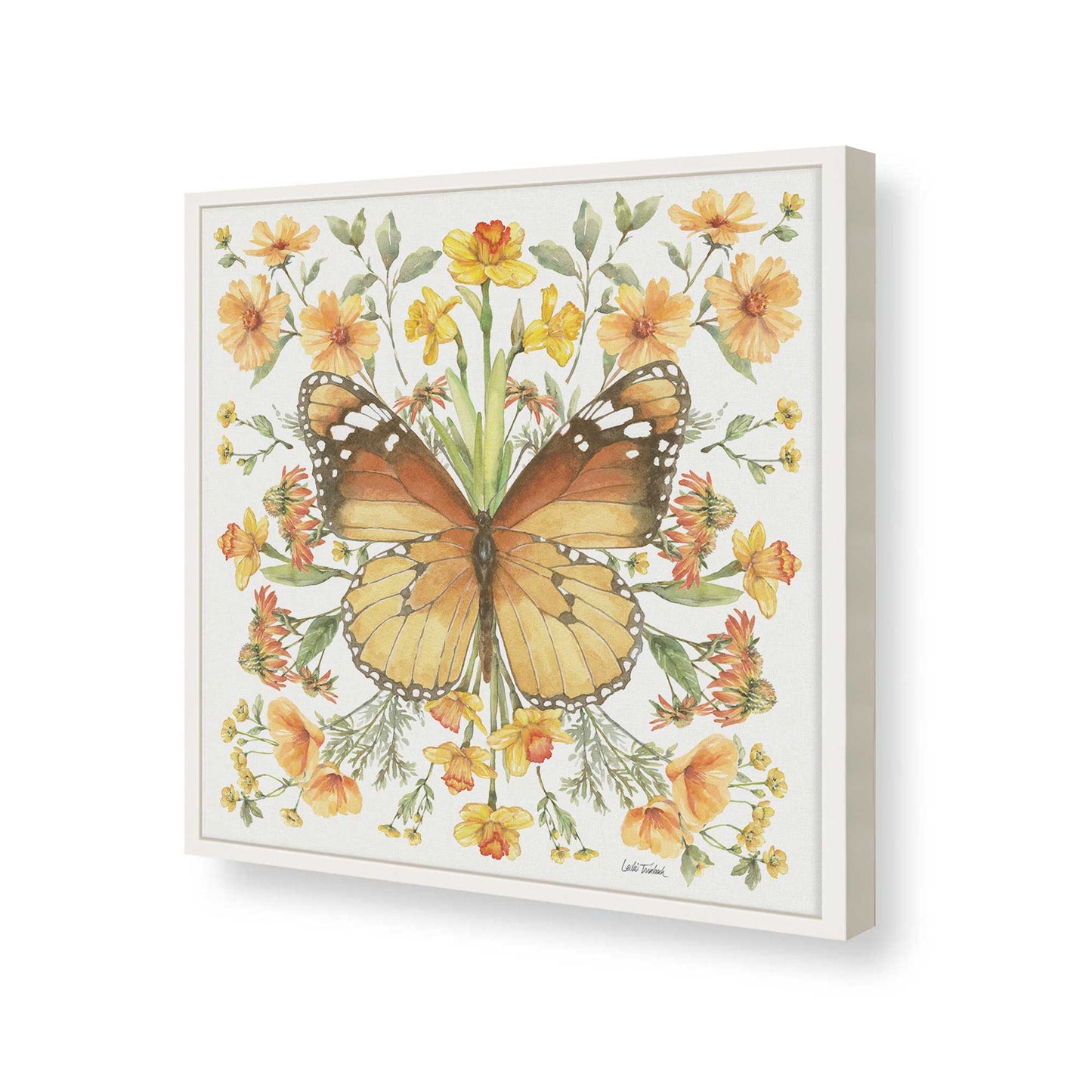 [Color:Opaque White], Picture of art in a Opaque White frame of the corner