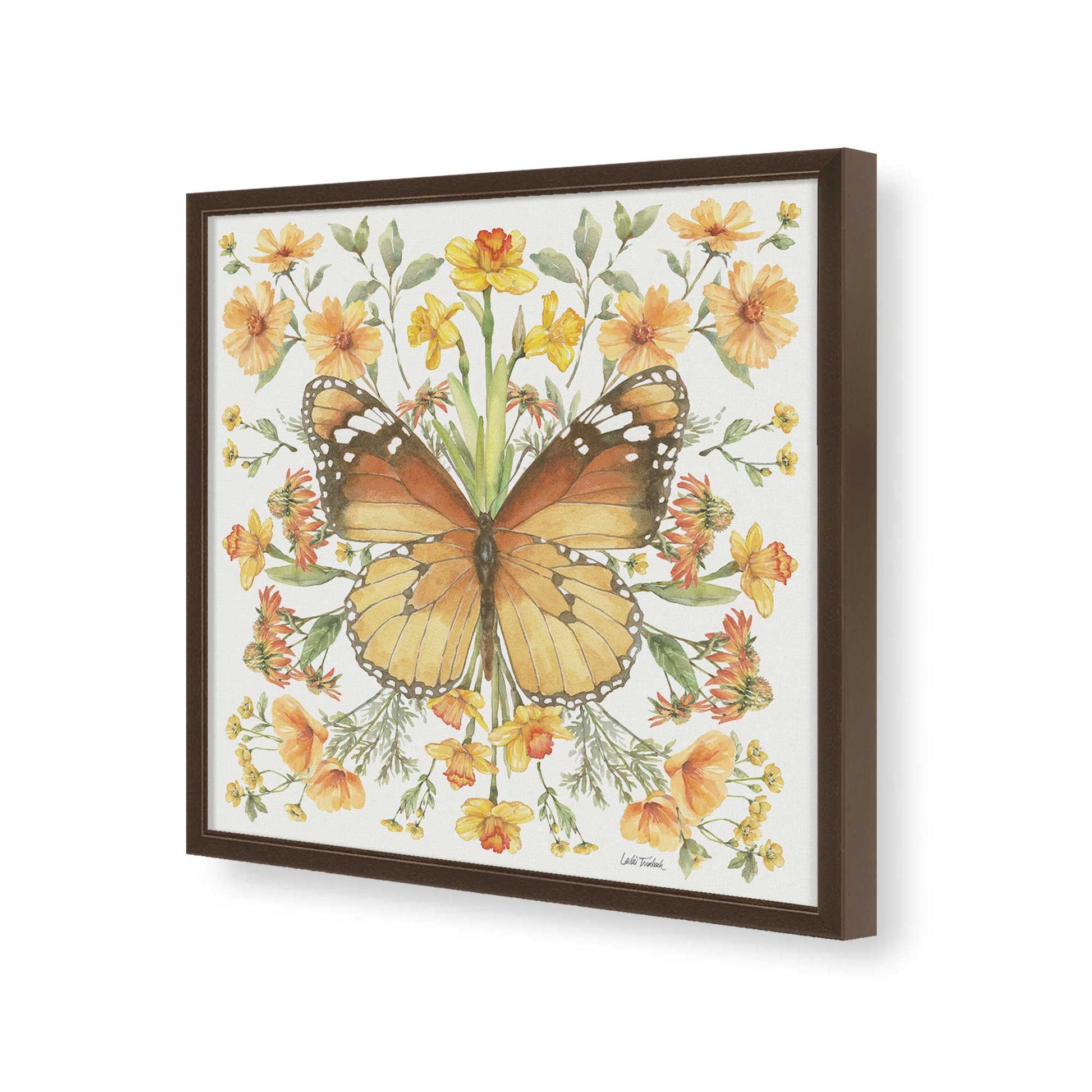 [Color:Espresso], Picture of art in a Espresso frame of the corner