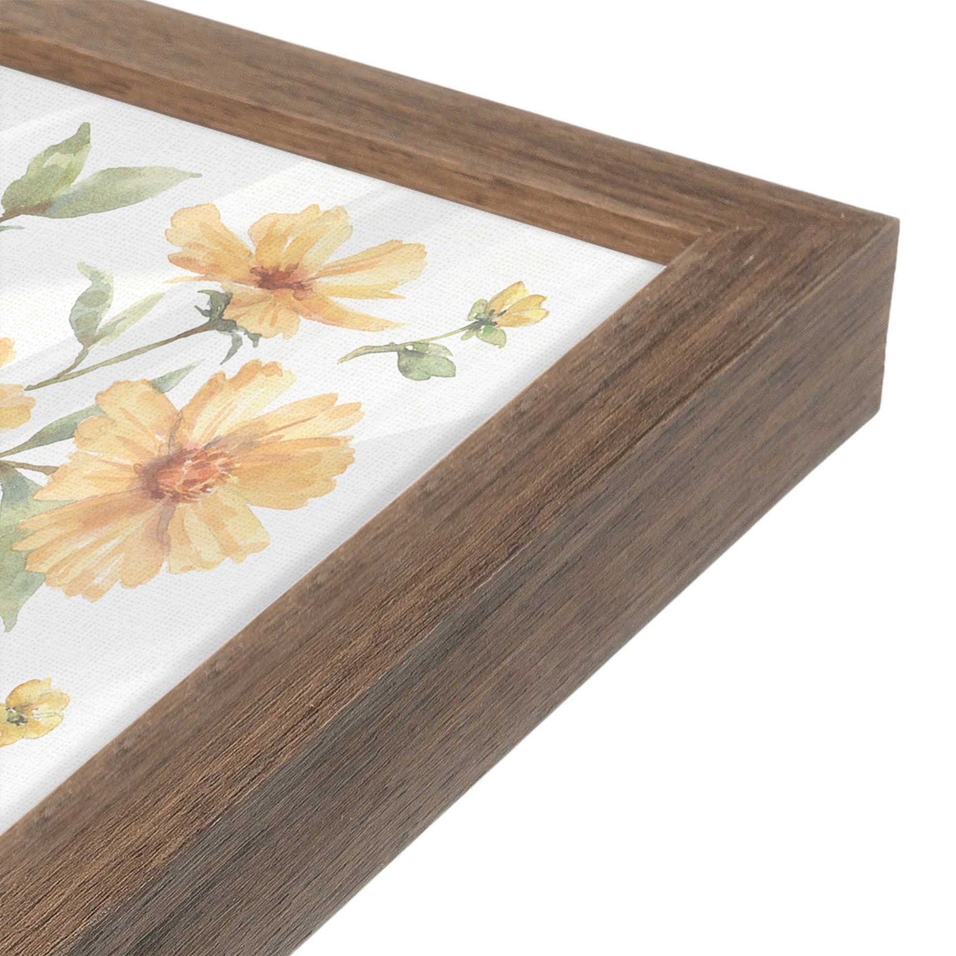 [Color:Walnut], Picture of art in a Walnut frame at an angle