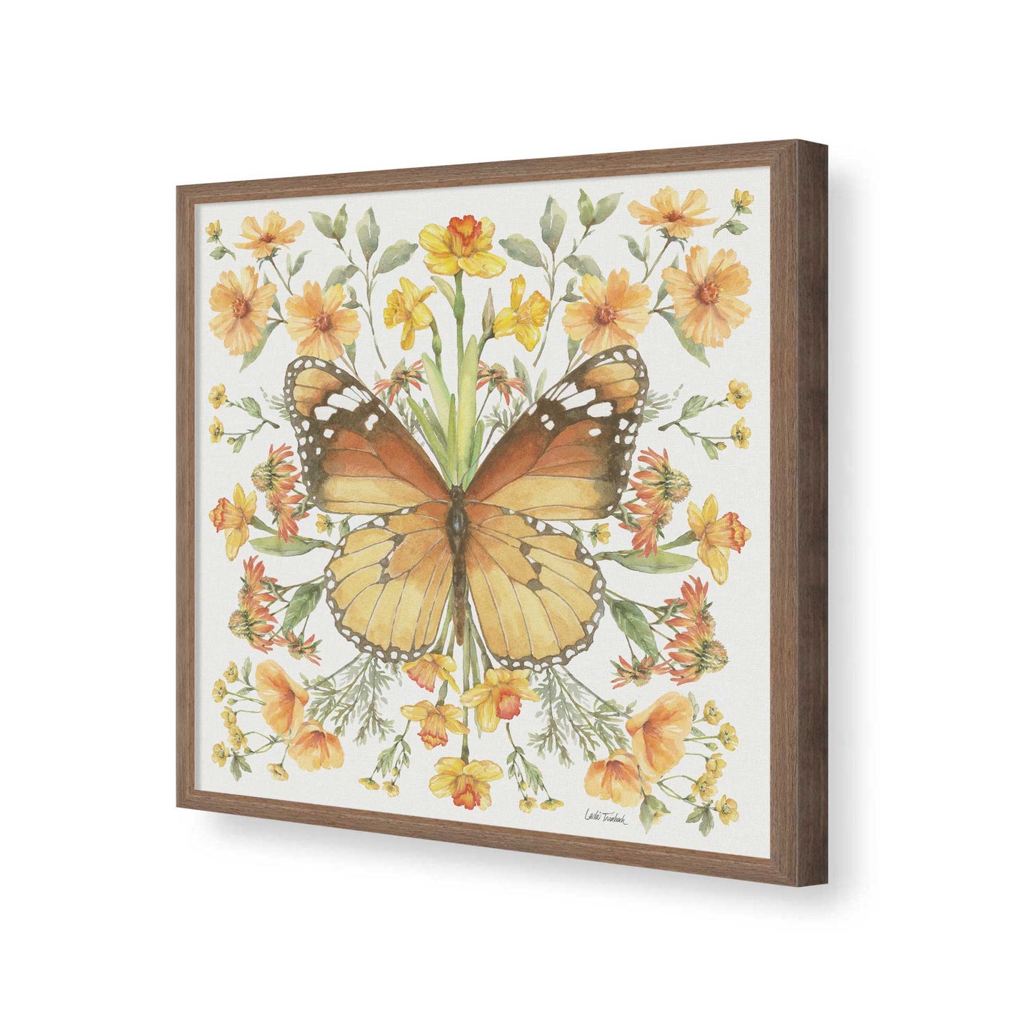 [Color:Walnut], Picture of art in a Walnut frame of the corner