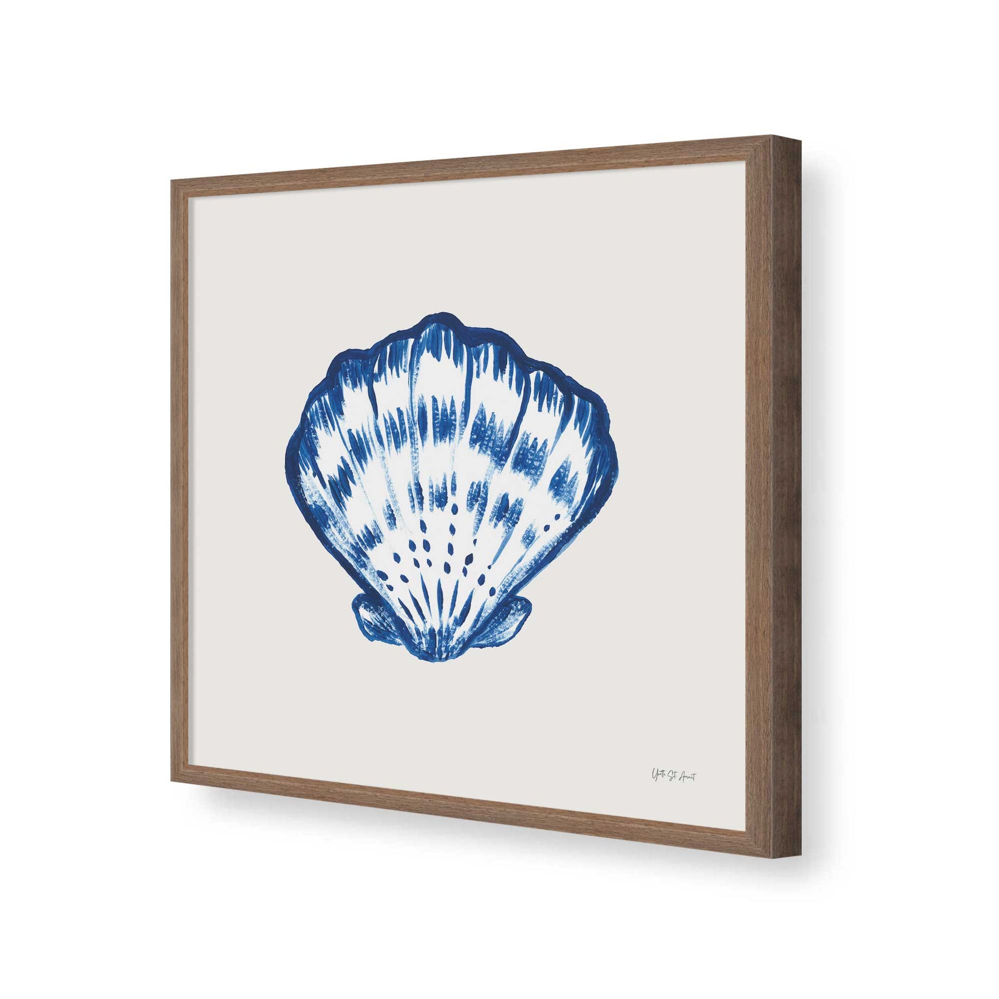 [Color:Walnut], Picture of art in a Walnut frame of the corner