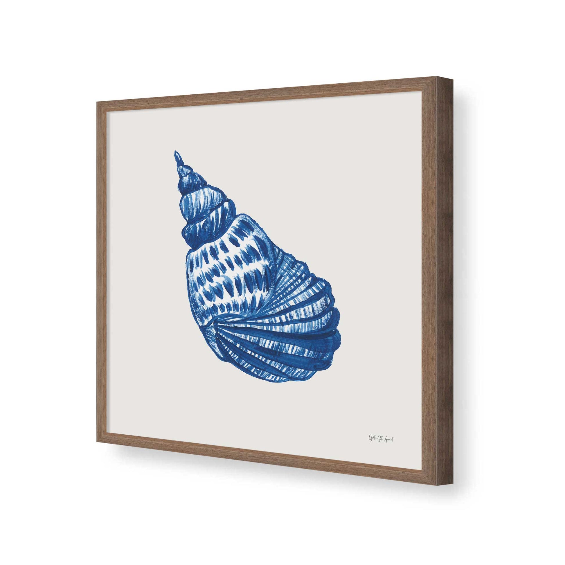 [Color:Walnut], Picture of art in a Walnut frame of the corner