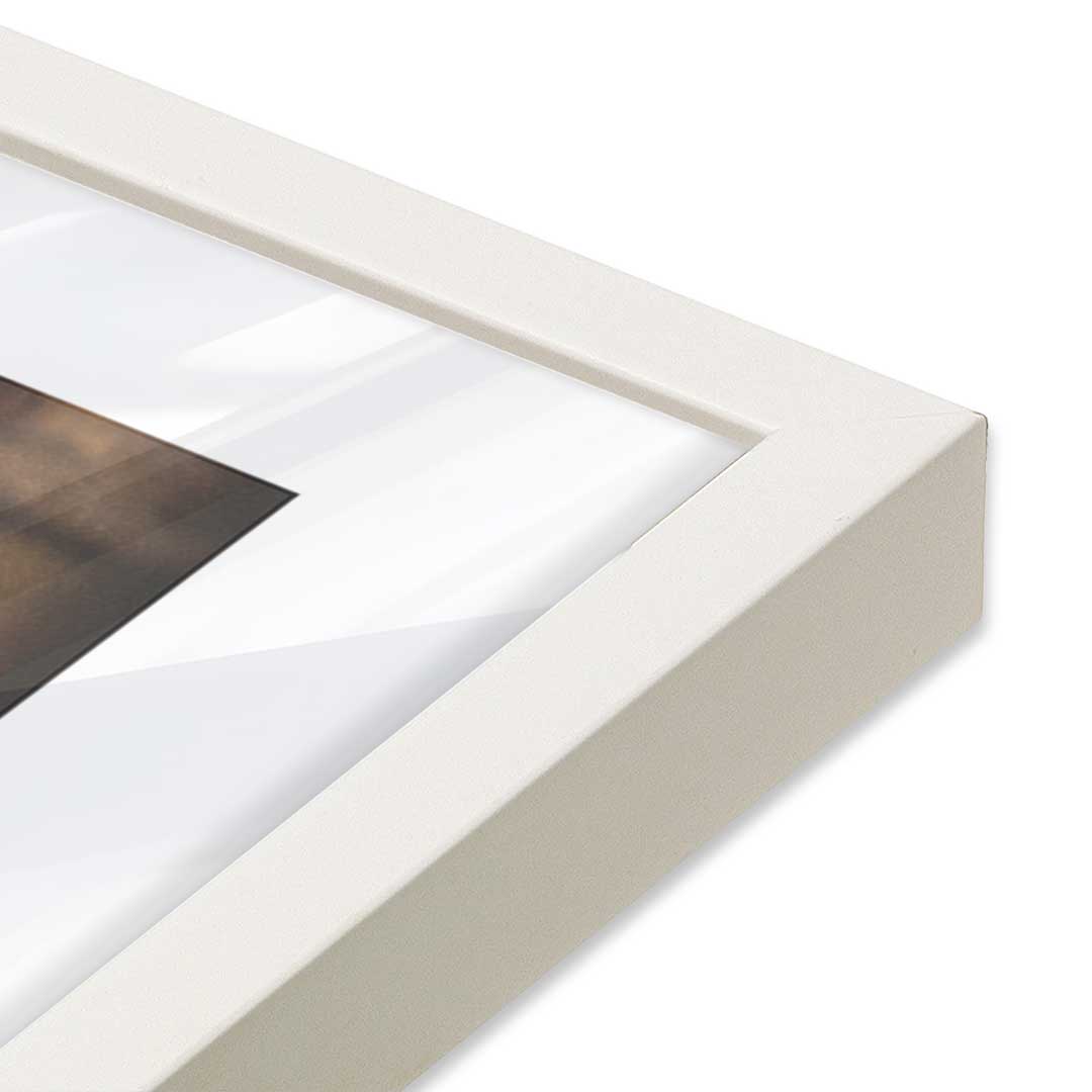 [Color:Opaque White], Picture of art in a Opaque White frame at an angle