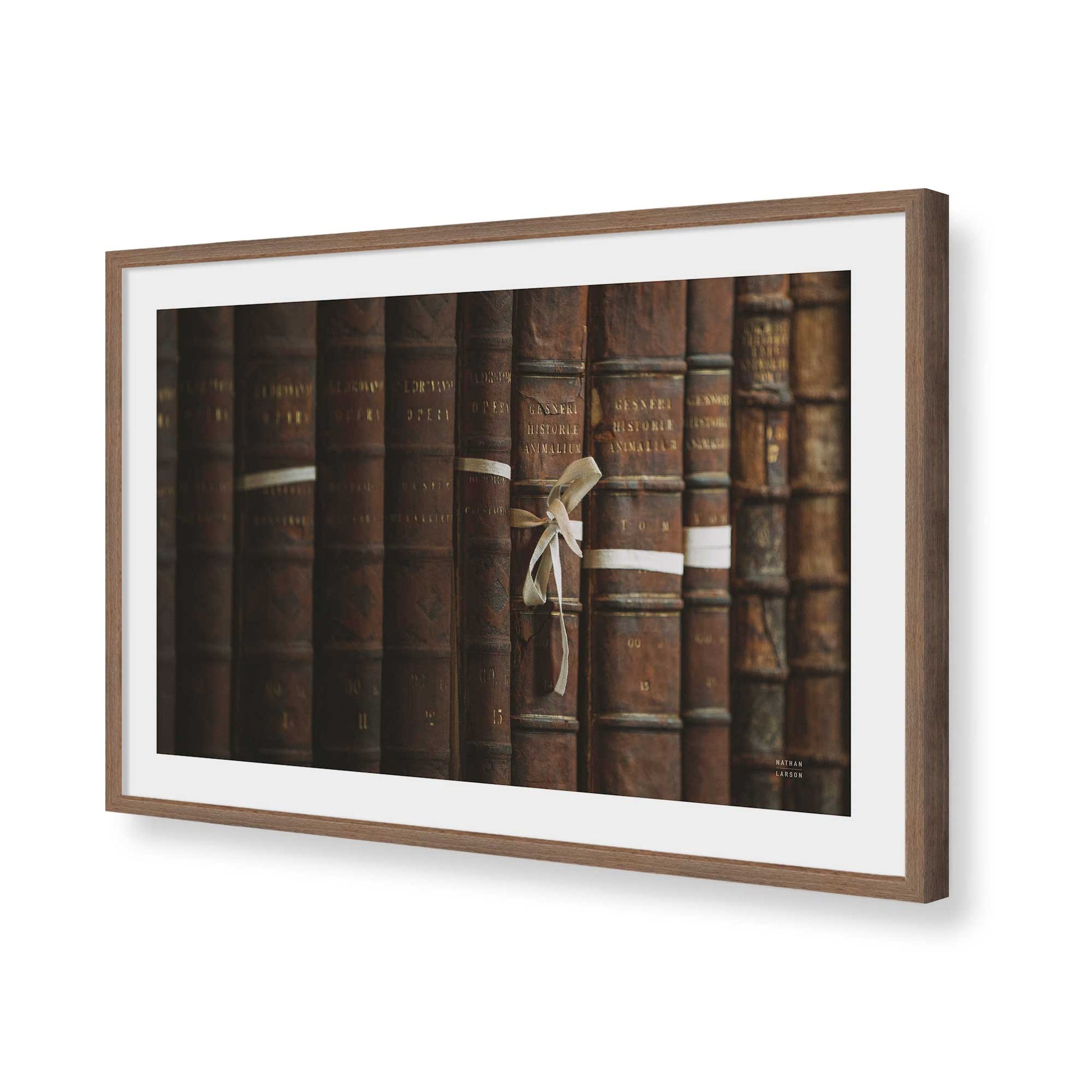 [Color:Walnut], Picture of art in a Walnut frame of the corner