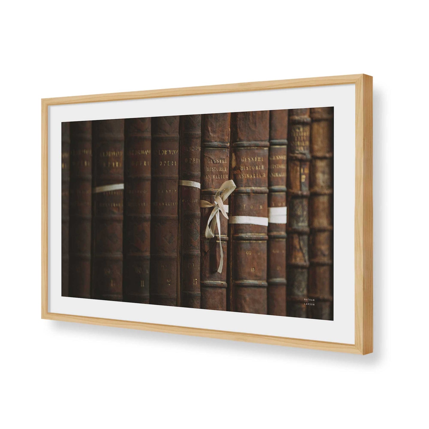 [Color:American Maple], Picture of art in a American Maple frame of the corner