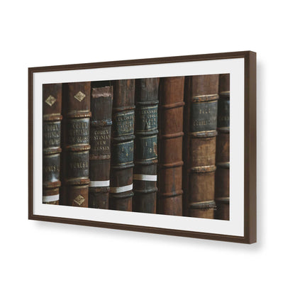 [Color:Brown], Picture of art in a Brown frame of the corner