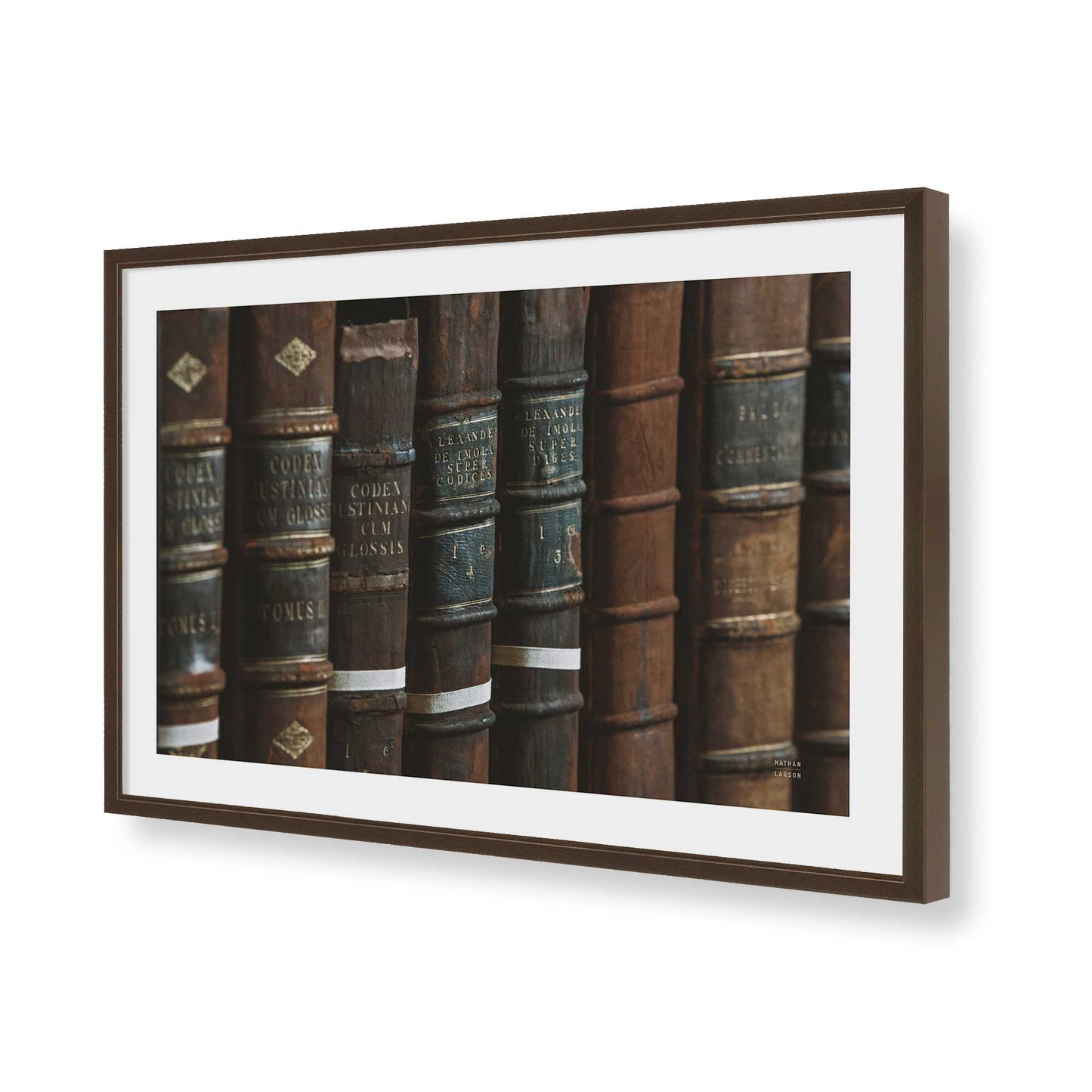 [Color:Belvinder Brown], Picture of art in a Belvinder Brown frame of the corner
