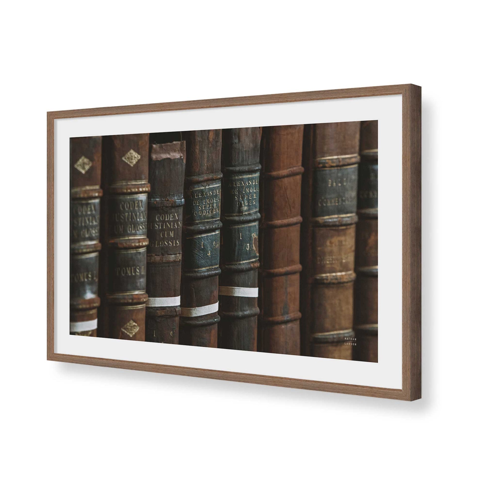 [Color:Walnut], Picture of art in a Walnut frame of the corner