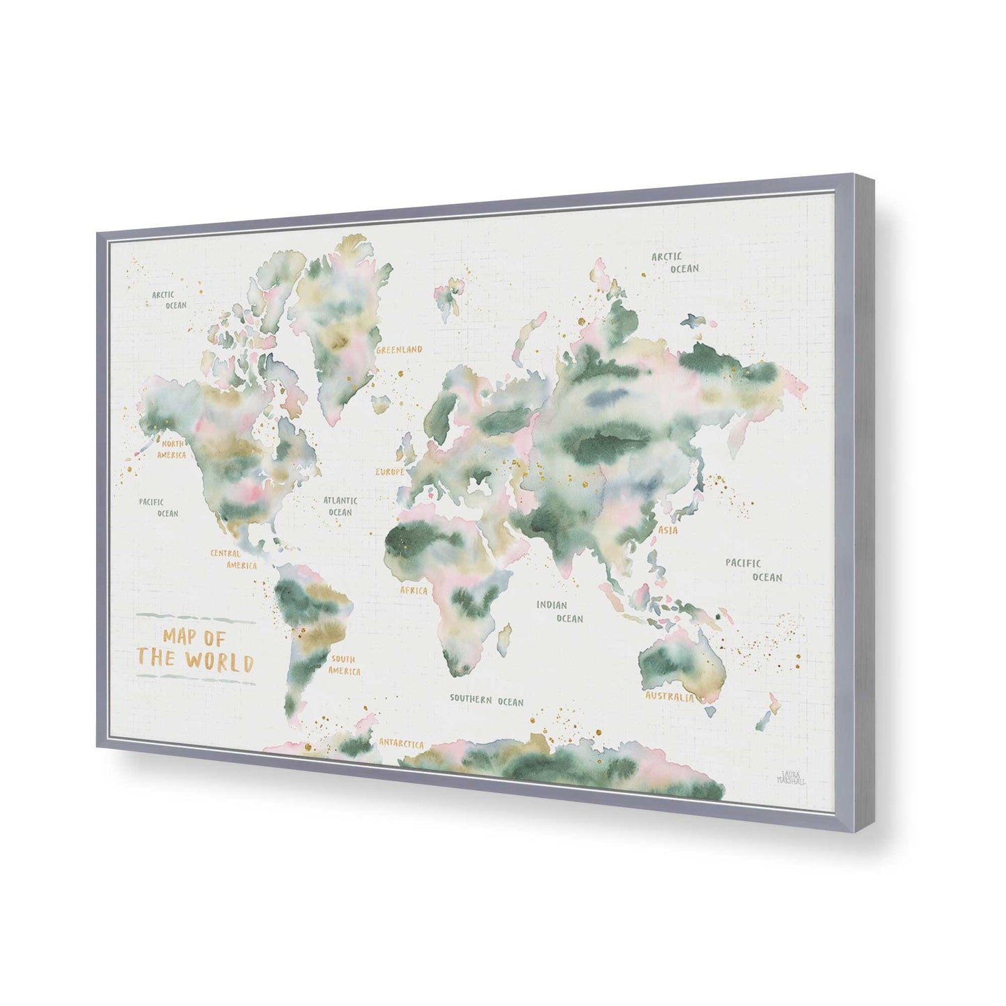 [Color:Polished Chrome], Picture of art in a Polished Chrome frame of the corner