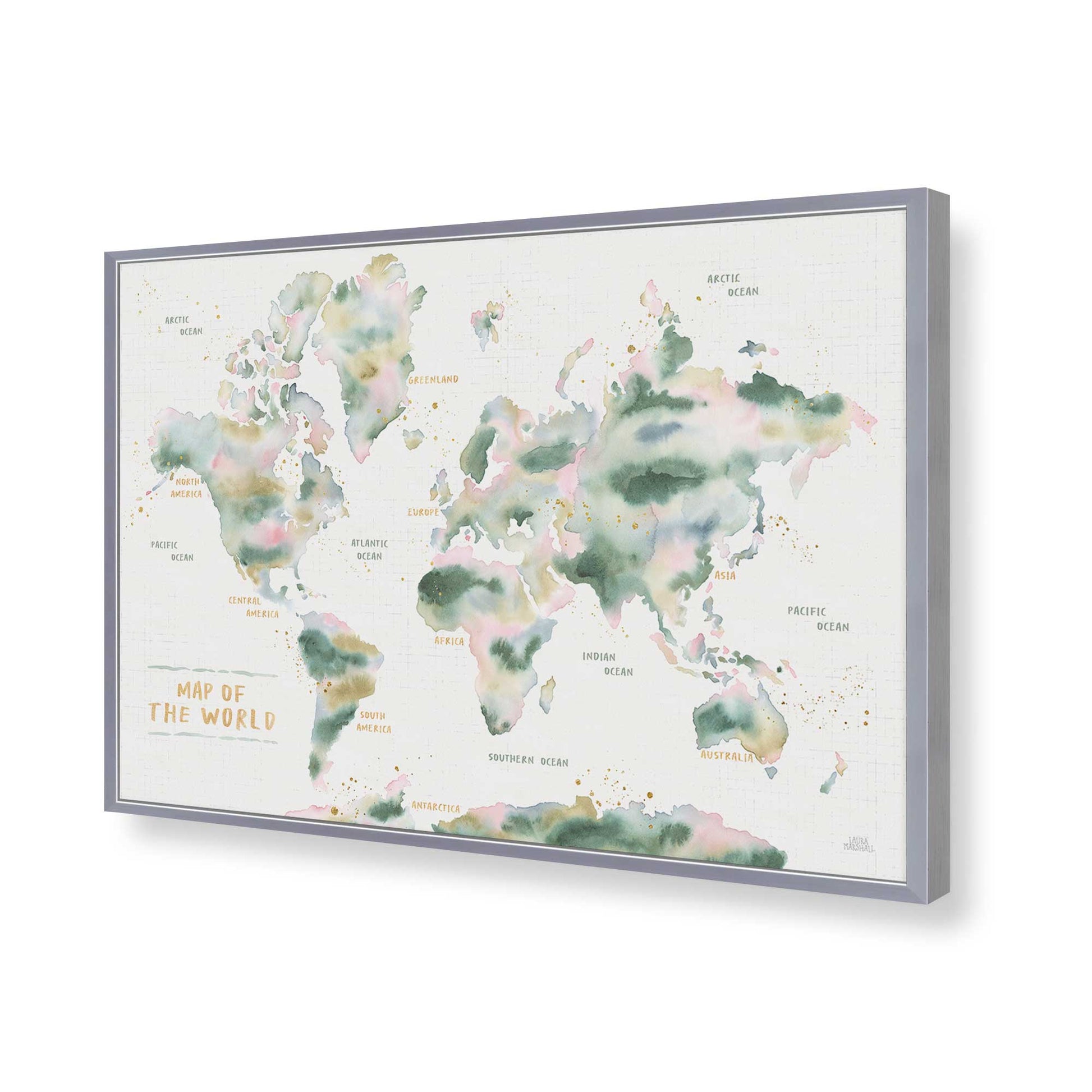 [Color:Polished Chrome], Picture of art in a Polished Chrome frame of the corner