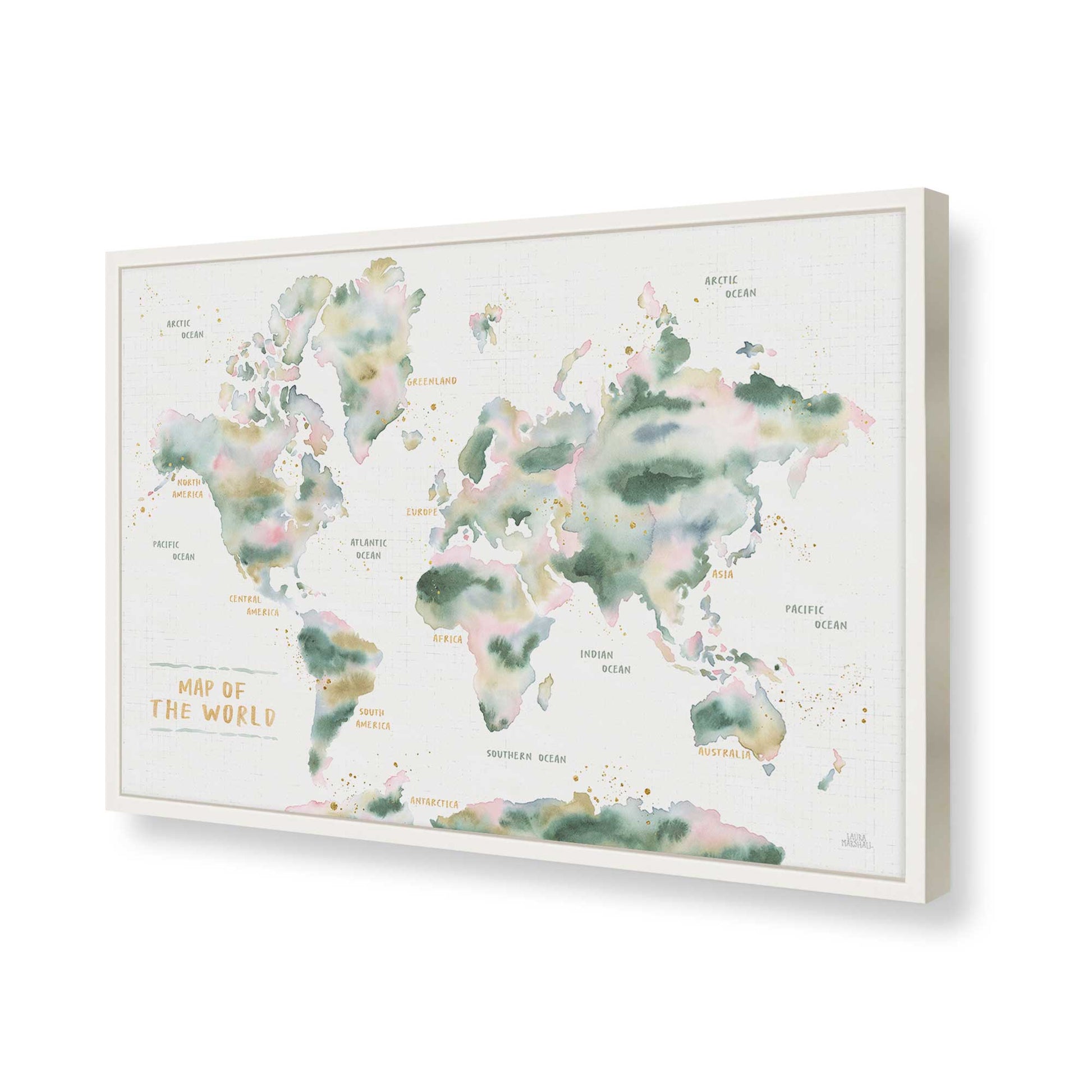 [Color:Opaque White], Picture of art in a Opaque White frame of the corner