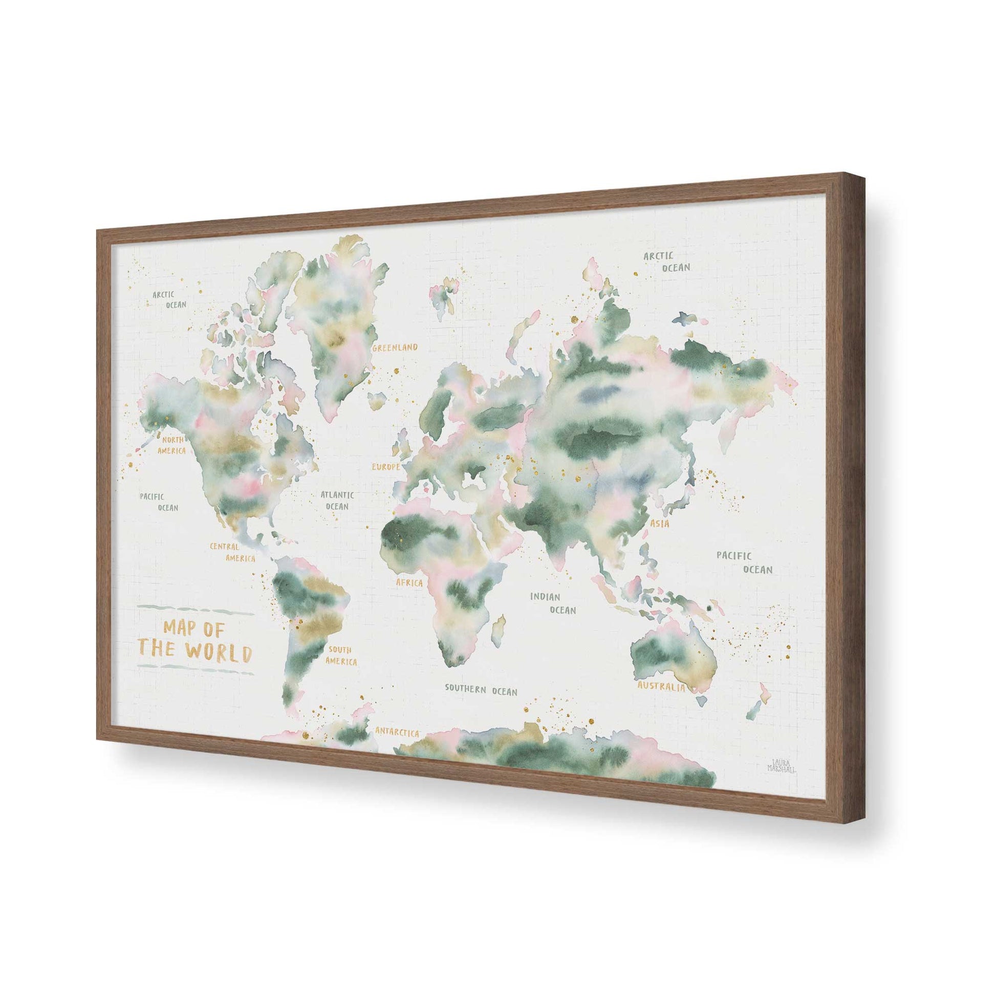 [Color:Walnut], Picture of art in a Walnut frame of the corner